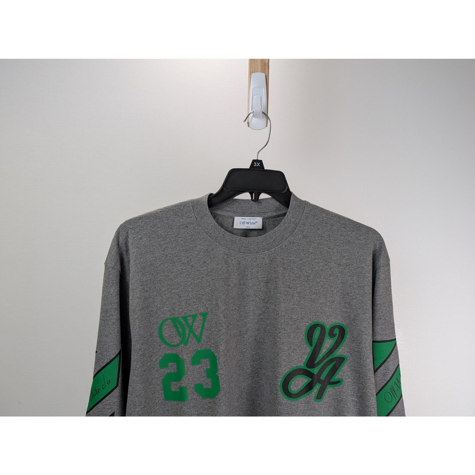 Off-White o1rshd1 23 Varsity Skate Long Sleeve Tee T-Shirt in Grey Size US XXL / EU 58 / 5 - 3 Thumbnail