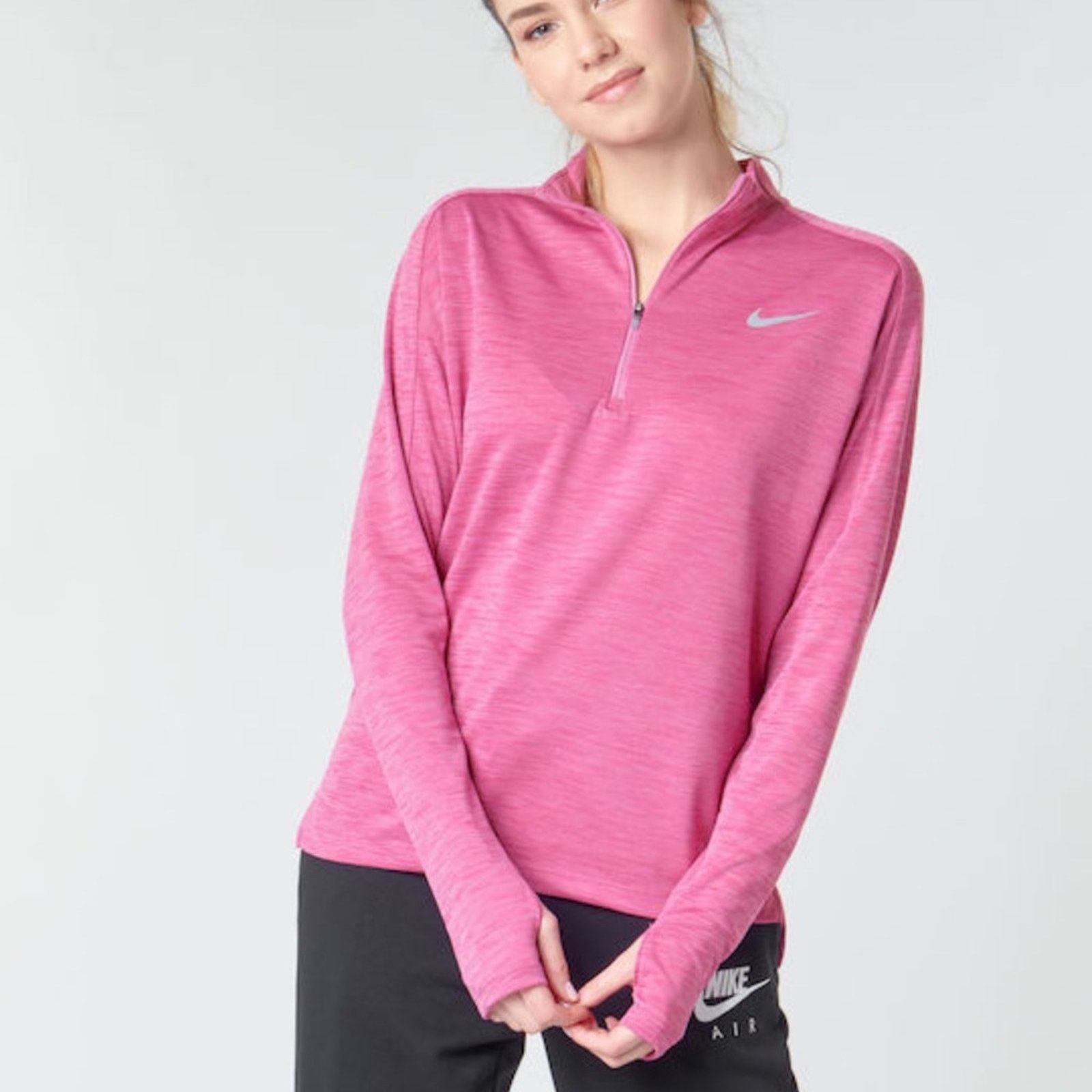 Nike Nike Dri-FIT Quarter Zip Top – Pink – Size L – EUC Size L / US 10 / IT 46 - 1 Thumbnail