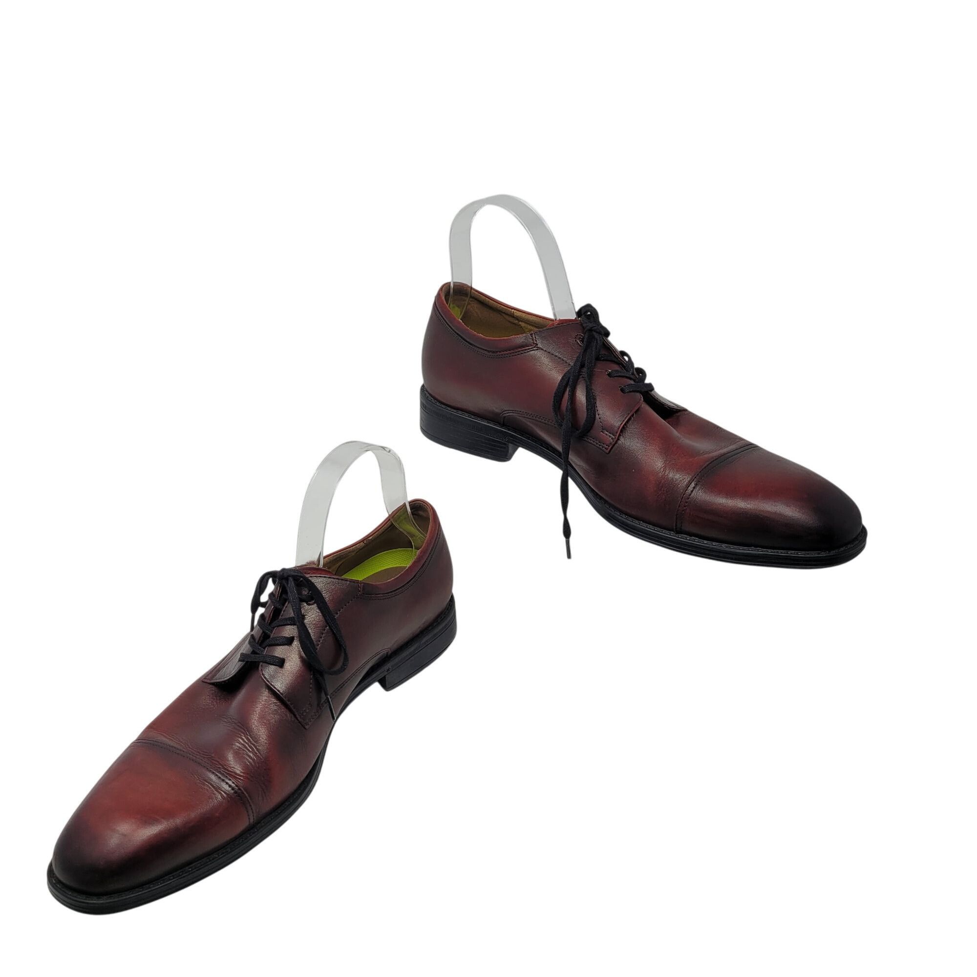 Florsheim Florsheim Mens Oxblood Burgundy Leather Cap Toe Oxford Shoes Size US 10 / EU 43 - 12 Thumbnail