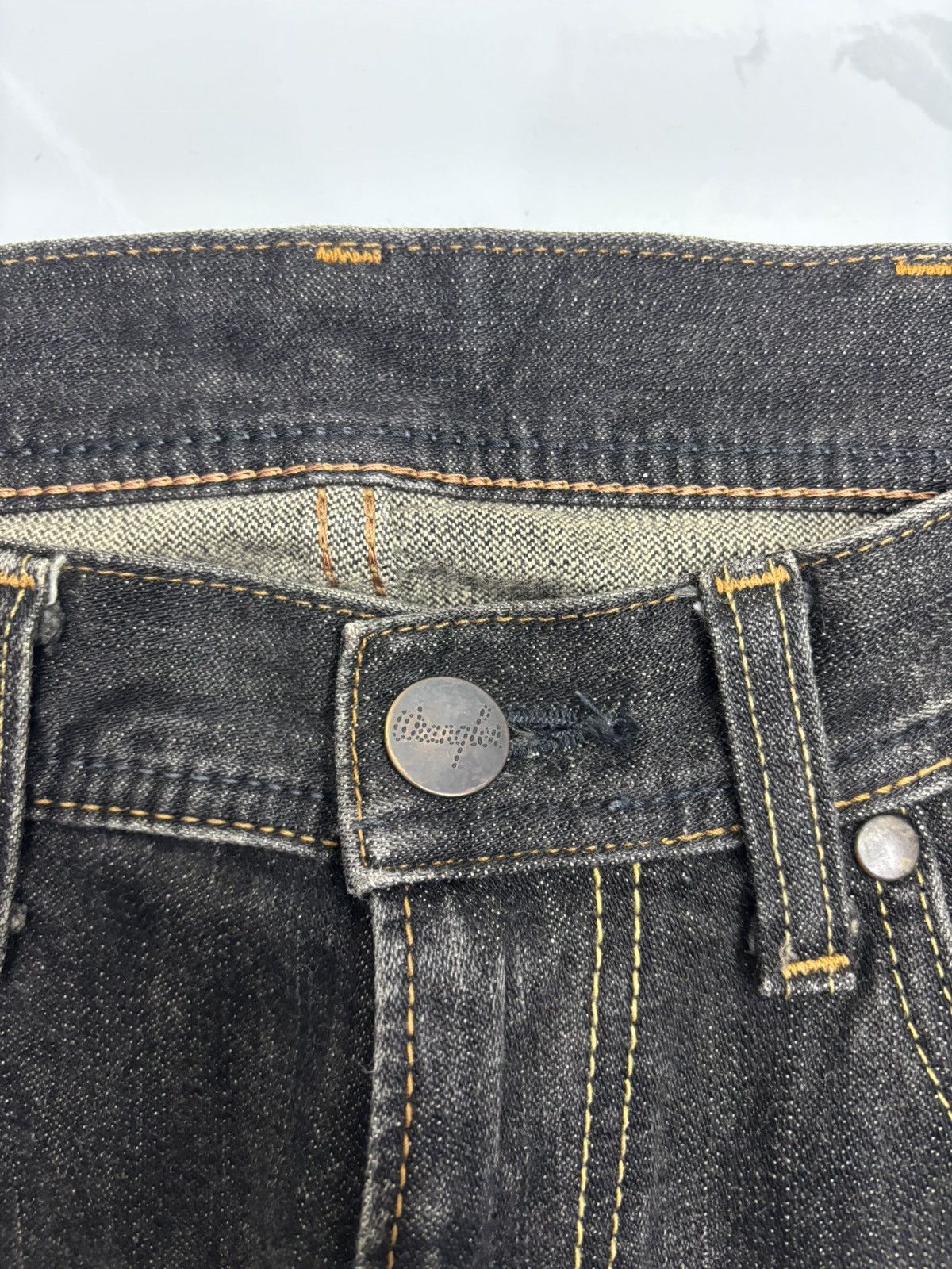 14th Addiction 💥Hype💥90s Style Distress Jean Wrangler Black Denim Size US 30 / EU 46 - 12 Thumbnail