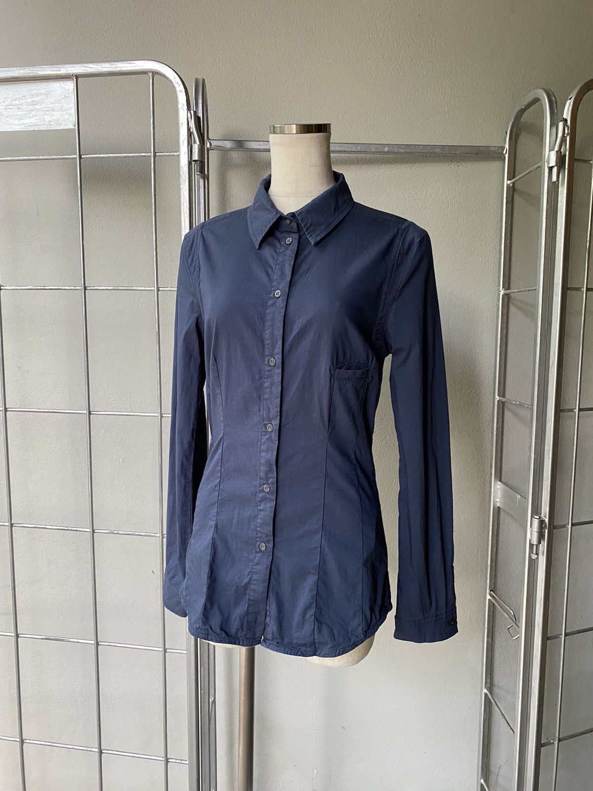 Diesel DIESEL Slim-Fit Blue Long Sleeve Shirt for Women Size M / US 6-8 / IT 42-44 - 1 Thumbnail