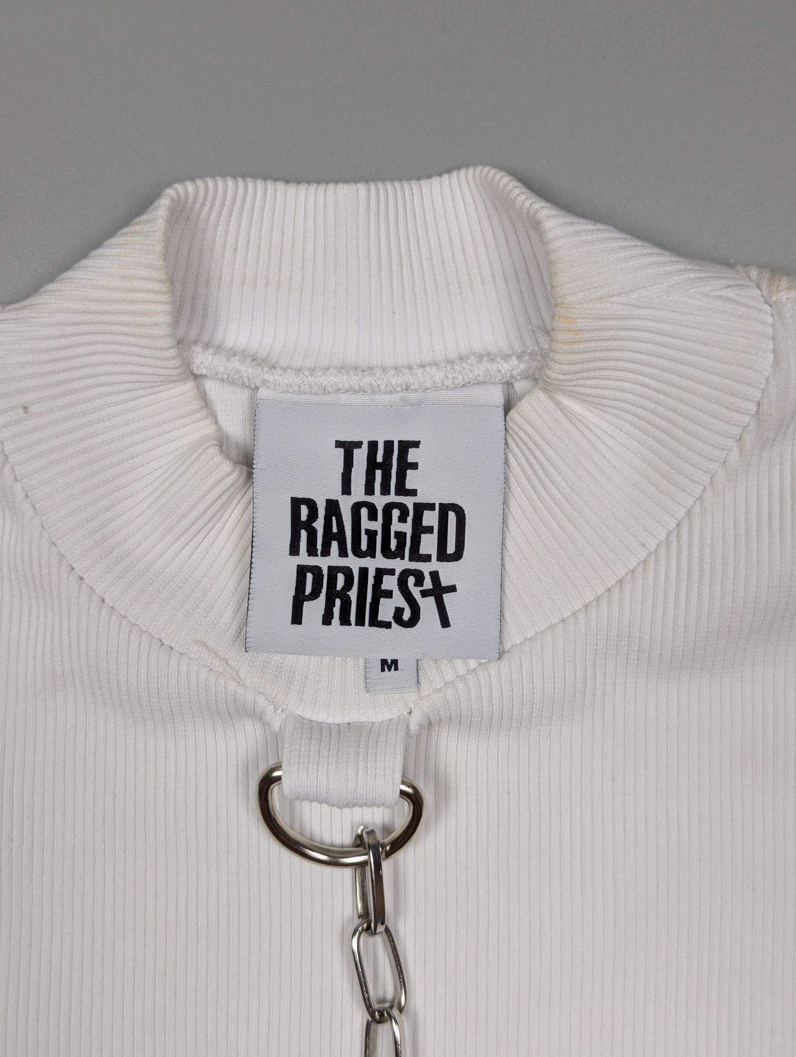 The Ragged Priest The Ragged Priest Ribbed Chain Crop Top M – White Y2K Grunge Size M / US 6-8 / IT 42-44 - 5 Thumbnail
