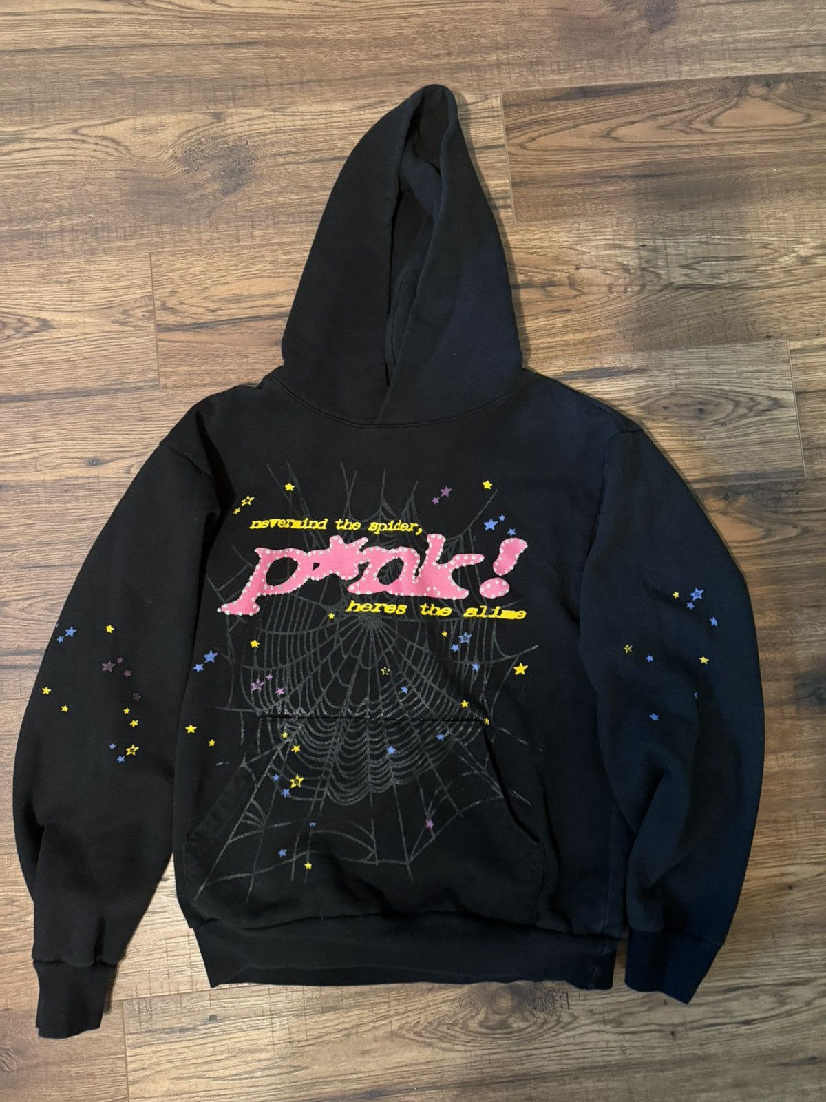 Sp5der Sp5der P*nk Hoodie 'Black' Size US M / EU 48-50 / 2 - 2 Thumbnail