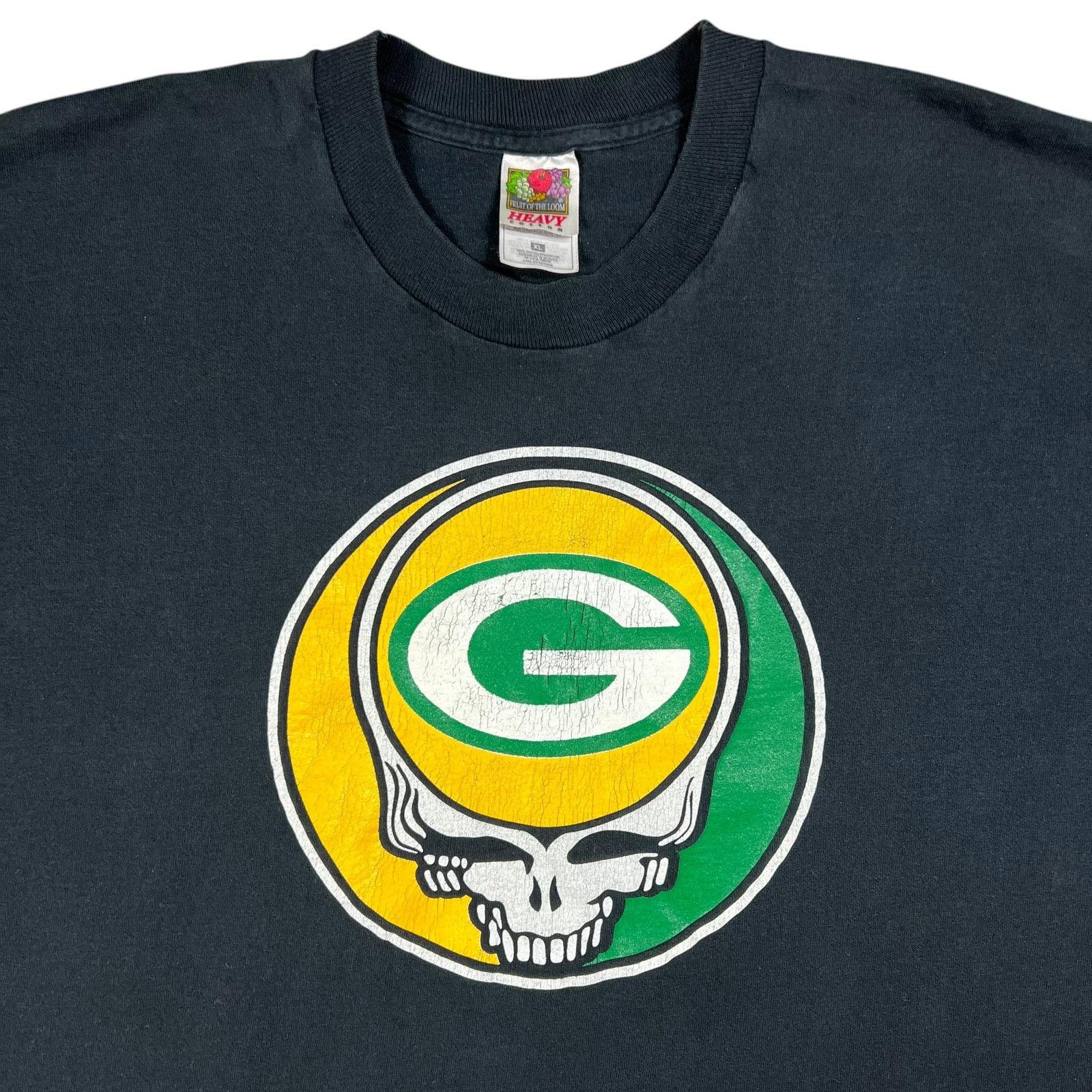 Band Tees × Fruit Of The Loom × Grateful Dead 90s Grateful Dead Green Bay Packers Steal Your Face band tee Size US XL / EU 56 / 4 - 2 Thumbnail