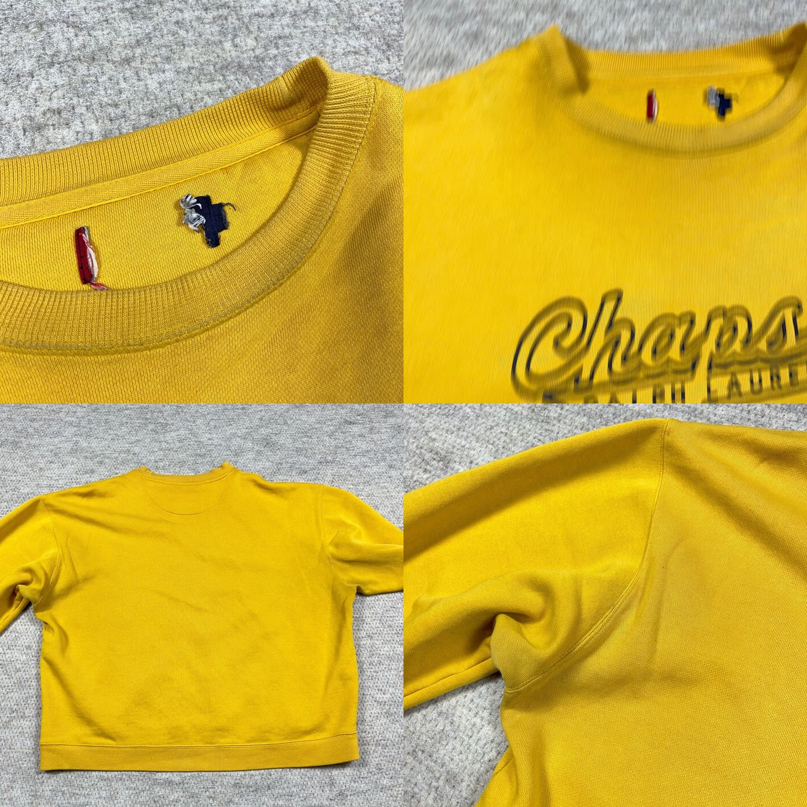 Chaps VINTAGE Chaps Ralph Lauren Sweatshirt Men 2XL Yellow Script 90s Grunge Pullover Crew Neck Long Sleeve Cardigan? Size US XXL / EU 58 / 5 - 8 Thumbnail