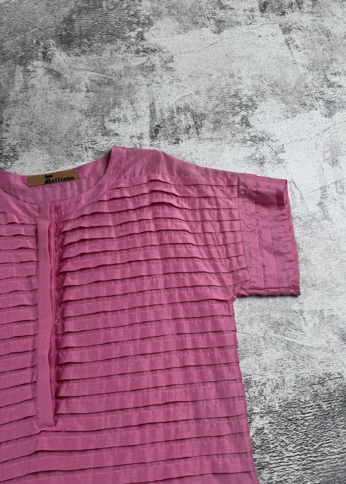 John Galliano John Galliano Rose Silk Striped Y2K Dress Shirt Blouse Top Size L / US 10 / IT 46 - 6 Thumbnail