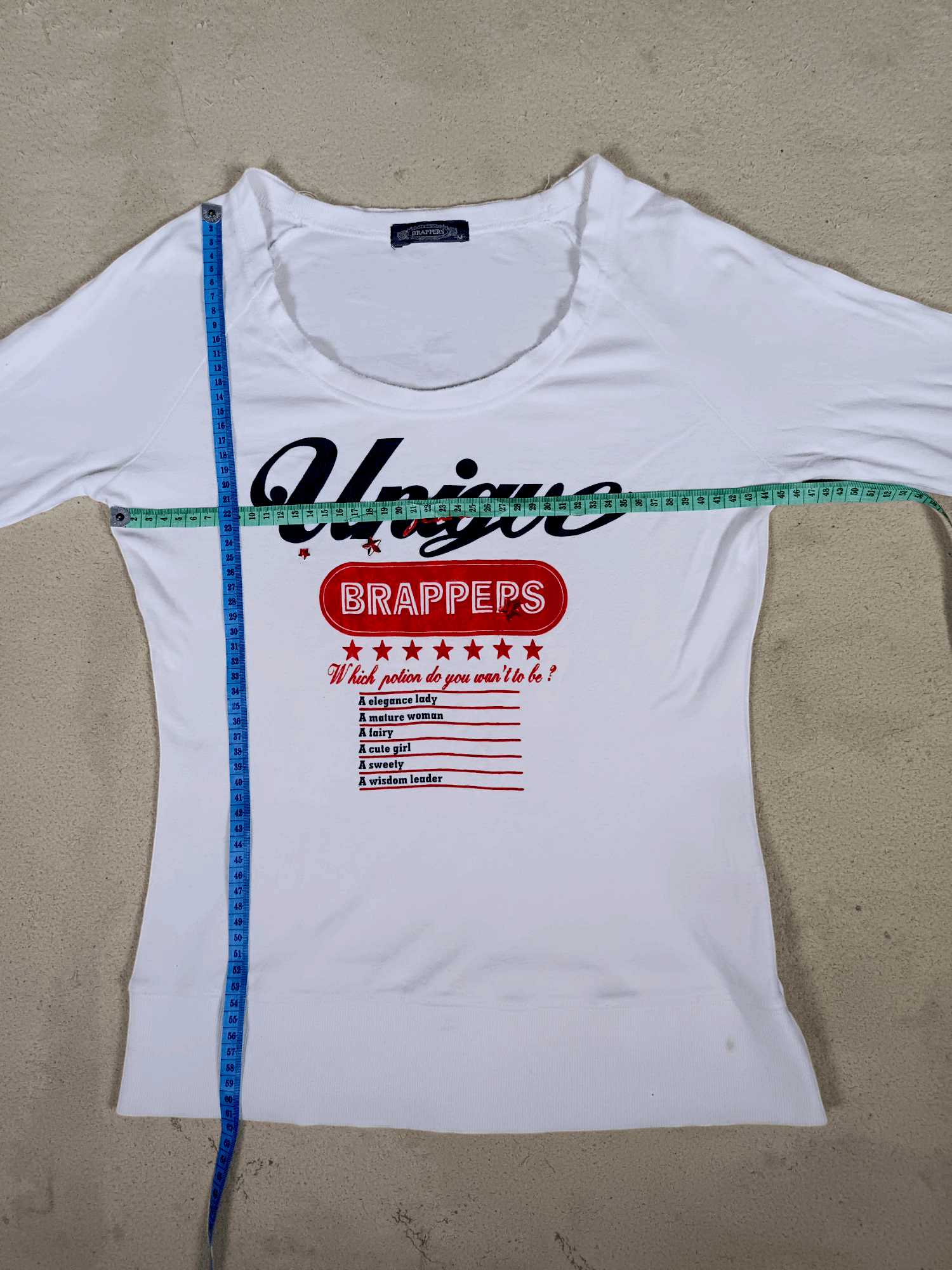 Japanese Brand UNIQUE JEANS BRAPPERS Crew Neck T-Shirt Longsleeve Size US M / EU 48-50 / 2 - 8 Thumbnail