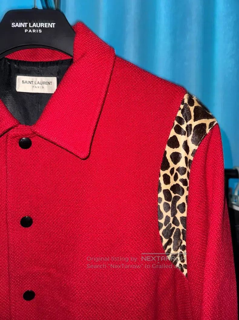 Saint Laurent Paris Saint Laurent Paris Red Leopard Print Horsehair Baseball J Size US M / EU 48-50 / 2 - 4 Thumbnail