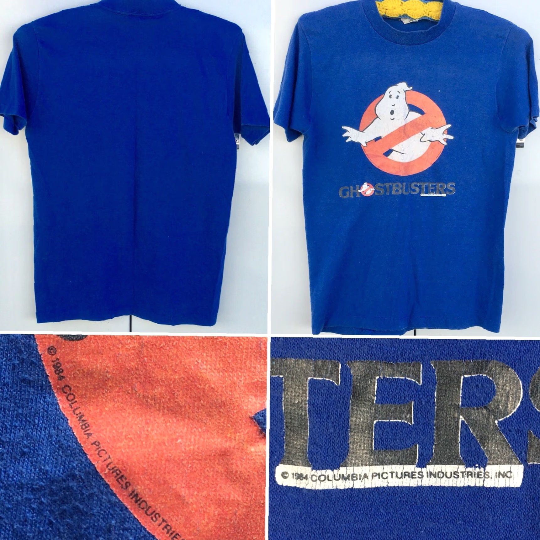 Vintage VINTAGE Ghostbusters T-Shirt Mens M Blue 1984 Bantam 80s 1980s Graphic Tee Short Sleeve Polycotton Size US M / EU 48-50 / 2 - 3 Thumbnail