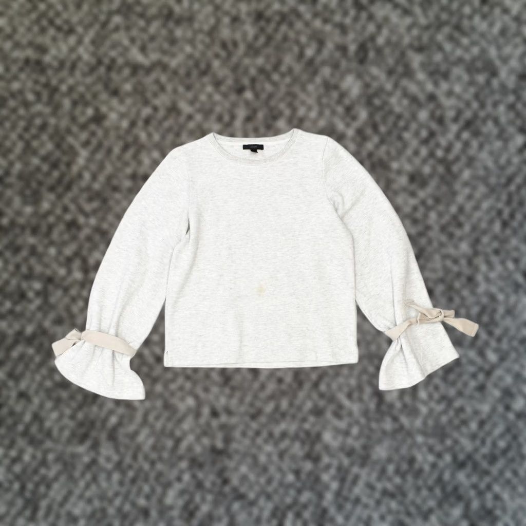 J.Crew J. CREW Womens Sweatshirt White Cotton XS UK 6 Size XS / US 0-2 / IT 36-38 - 1 Thumbnail