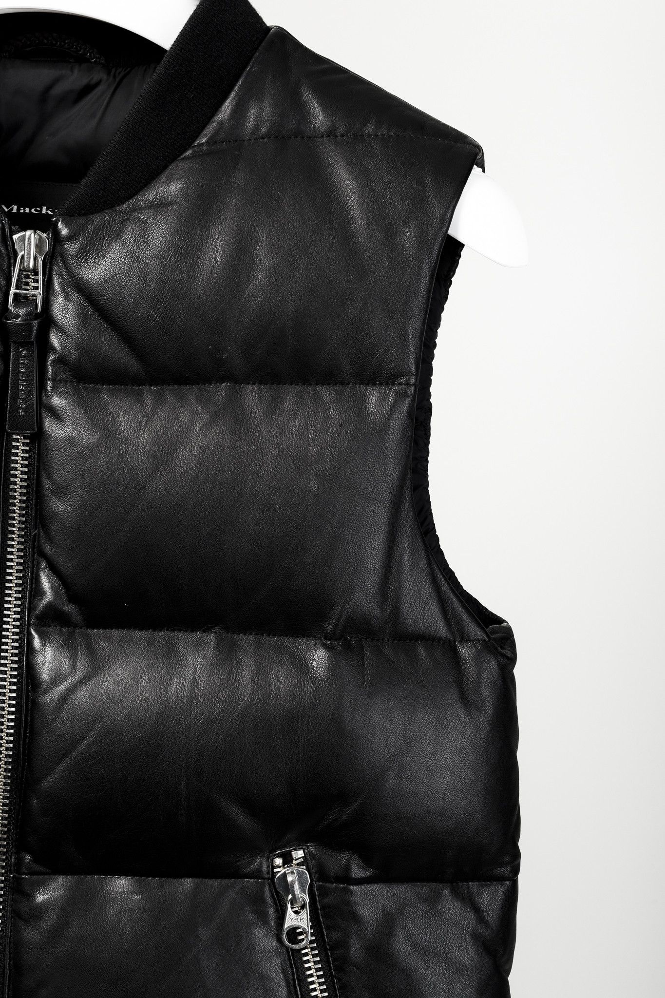Mackage Mackage Black Leather Down-Filled Puffer Vest Size S / US 4 / IT 40 - 5 Thumbnail