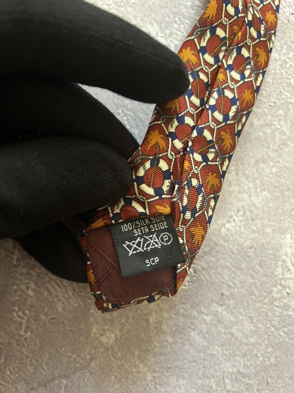 Alfred Dunhill Alfred Dunhill Lifebuoy Colorful Print Pattern Silk Tie 57" Size ONE SIZE - 6 Thumbnail