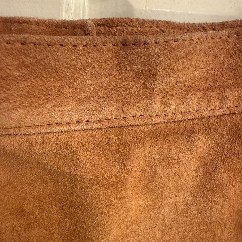 BB Dakota Vtg Women's BB Dakota Suede Skirt Size 7/8 Brown Size 28" / US 6 / IT 42 - 6 Thumbnail