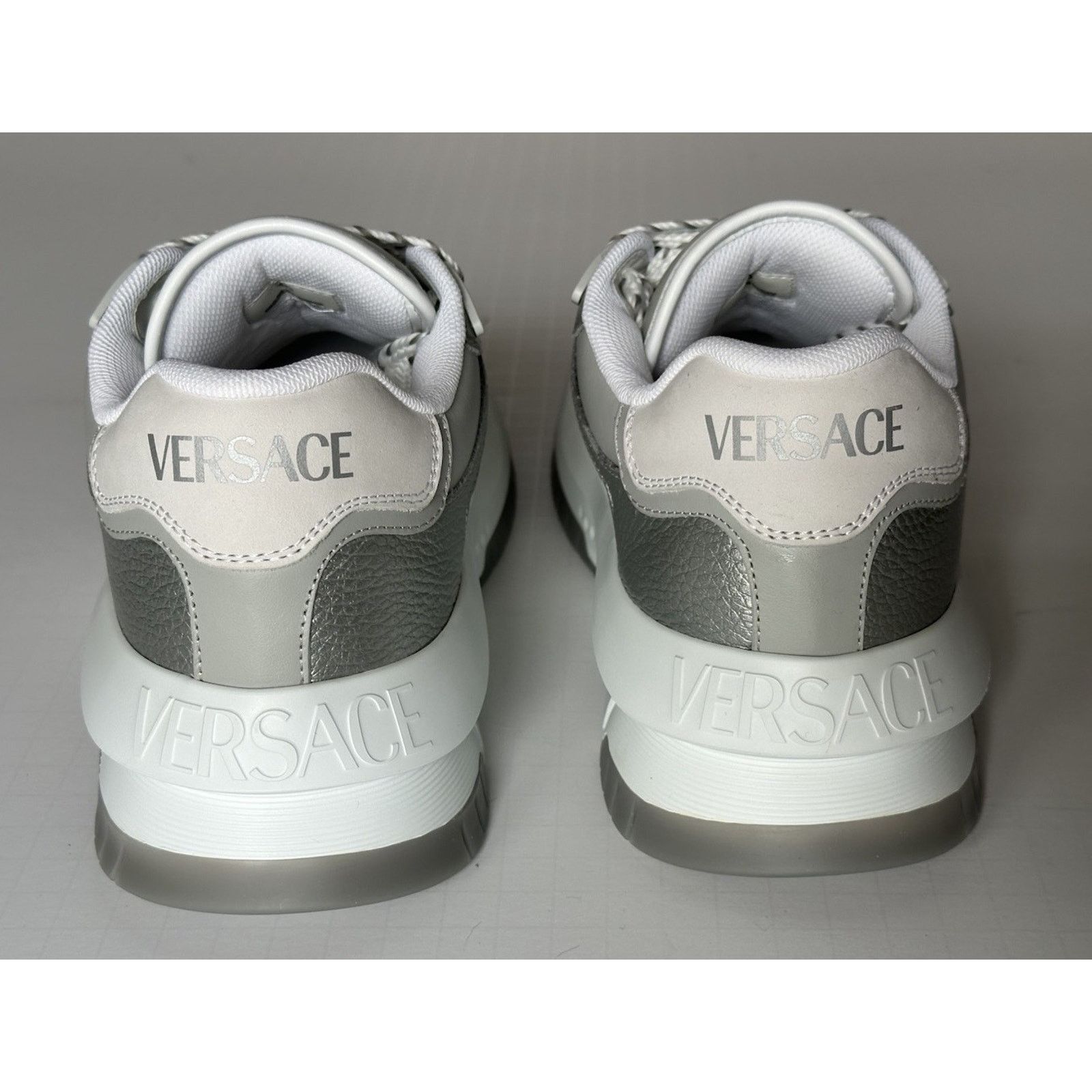 Versace Versace Odissea Leather White/Gray Sneakers 10 US 1015437 Size US 10 / EU 43 - 10 Thumbnail