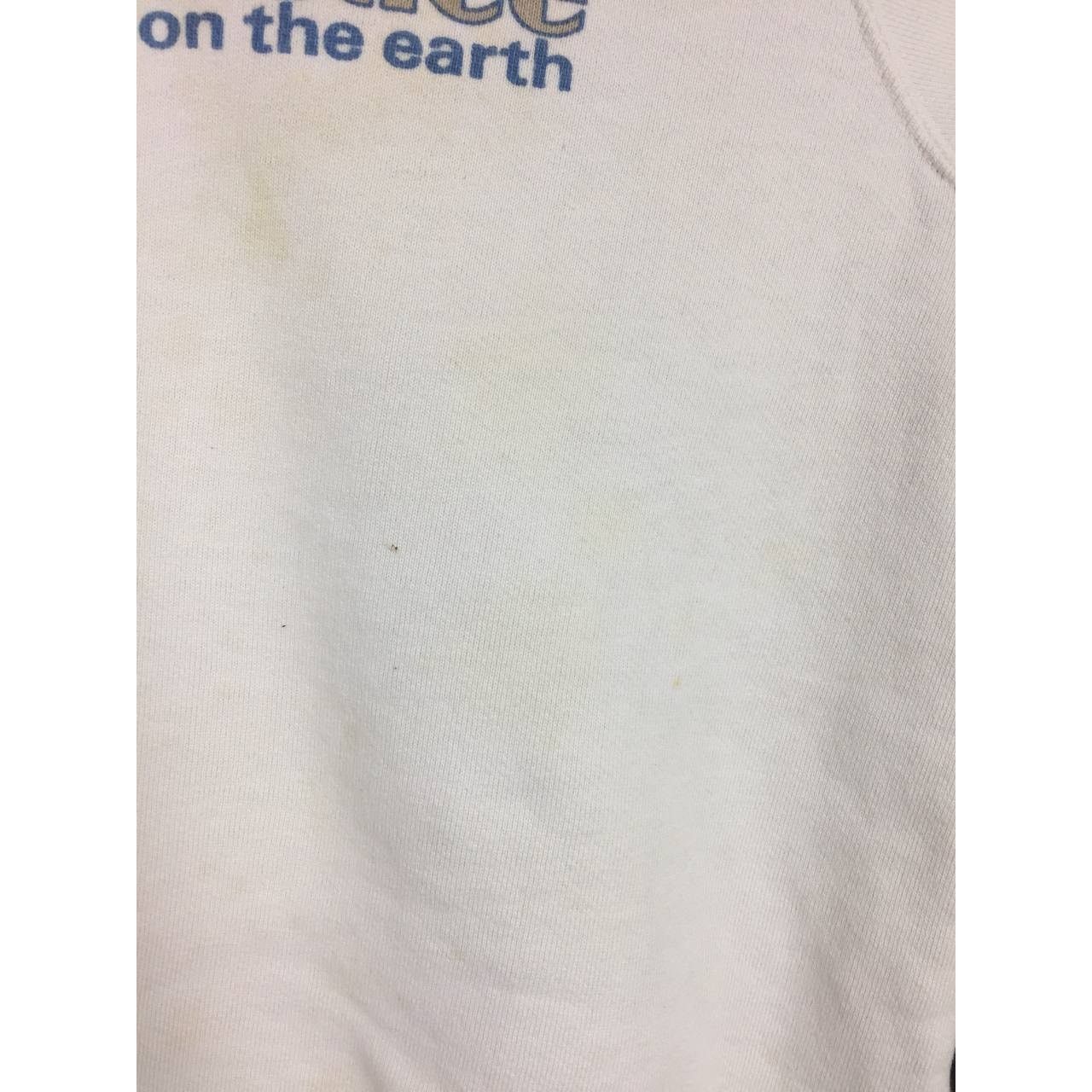 Vintage Vtg Distressed Peace On The Earth Boxy Fit Sweatshirt Size US M / EU 48-50 / 2 - 7 Thumbnail