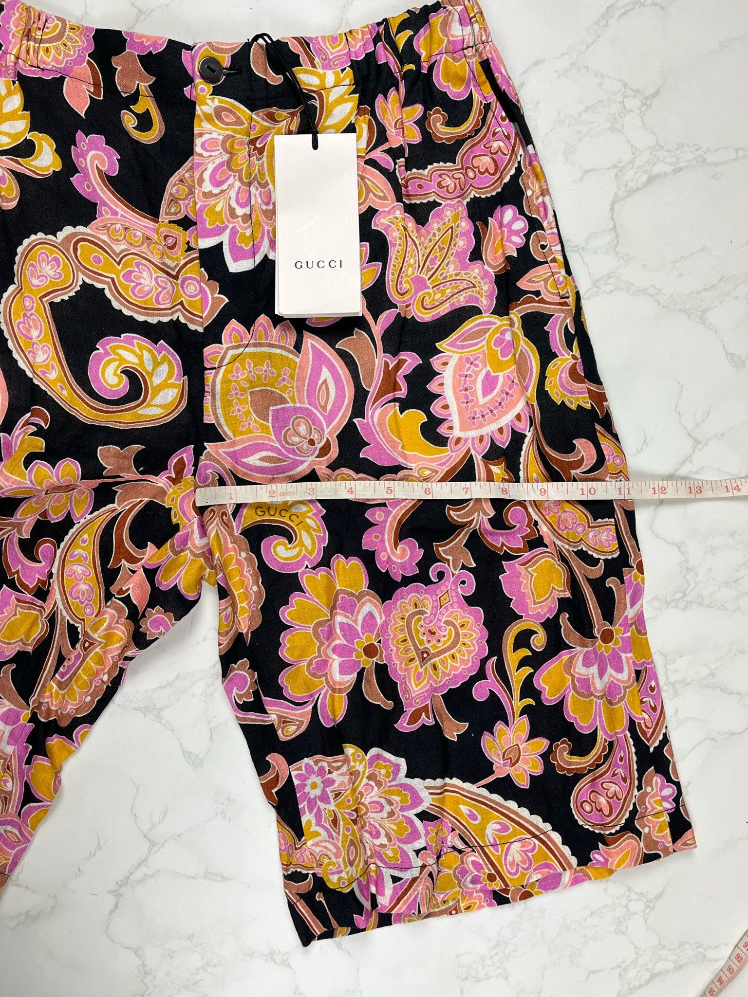 Gucci 🔥60% OFF🔥 [SALE] Gucci Paisley Print Linen Shorts Size US 28 / EU 44 - 5 Thumbnail