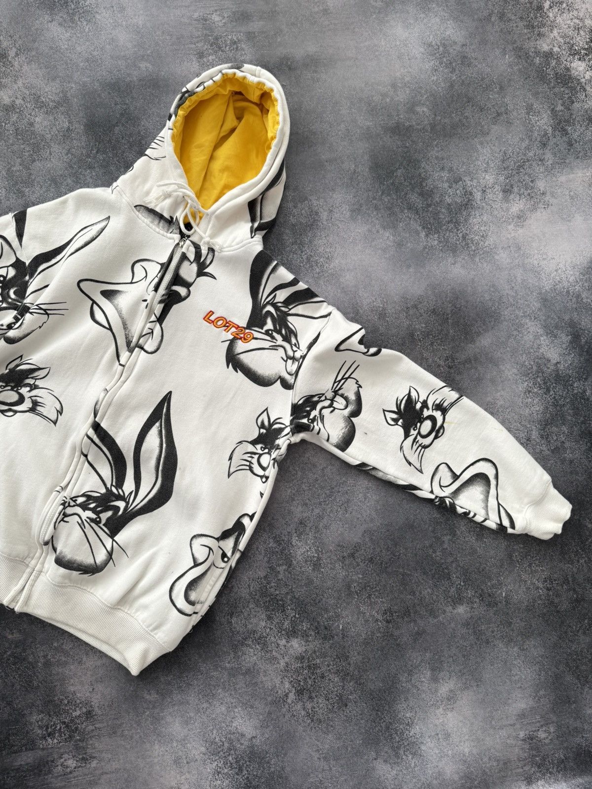 Warner Bros Vintage y2k Lot 29 Looney Tunes All Over Print Boxy Hoodie Size US L / EU 52-54 / 3 - 5 Thumbnail