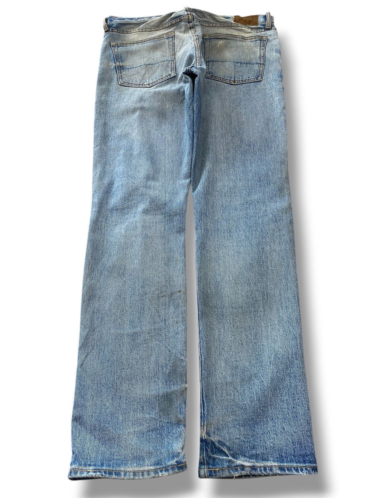Gap Gap Faded Wash Distressed Style Straight Leg Jeans Size US 33 - 3 Thumbnail