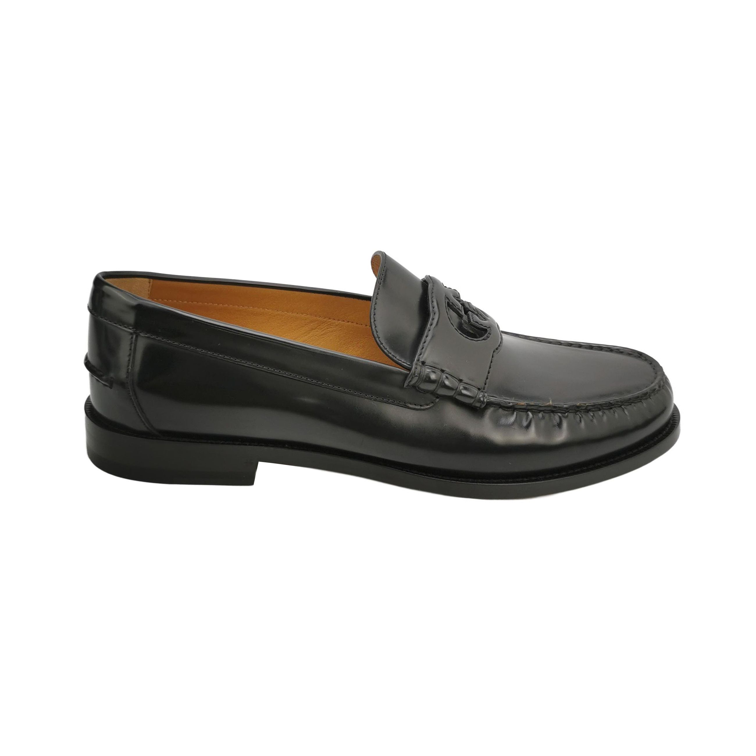 Gucci Gucci Interlocking G Leather Loafers 11.5 Size US 12 / EU 45 - 1 Thumbnail