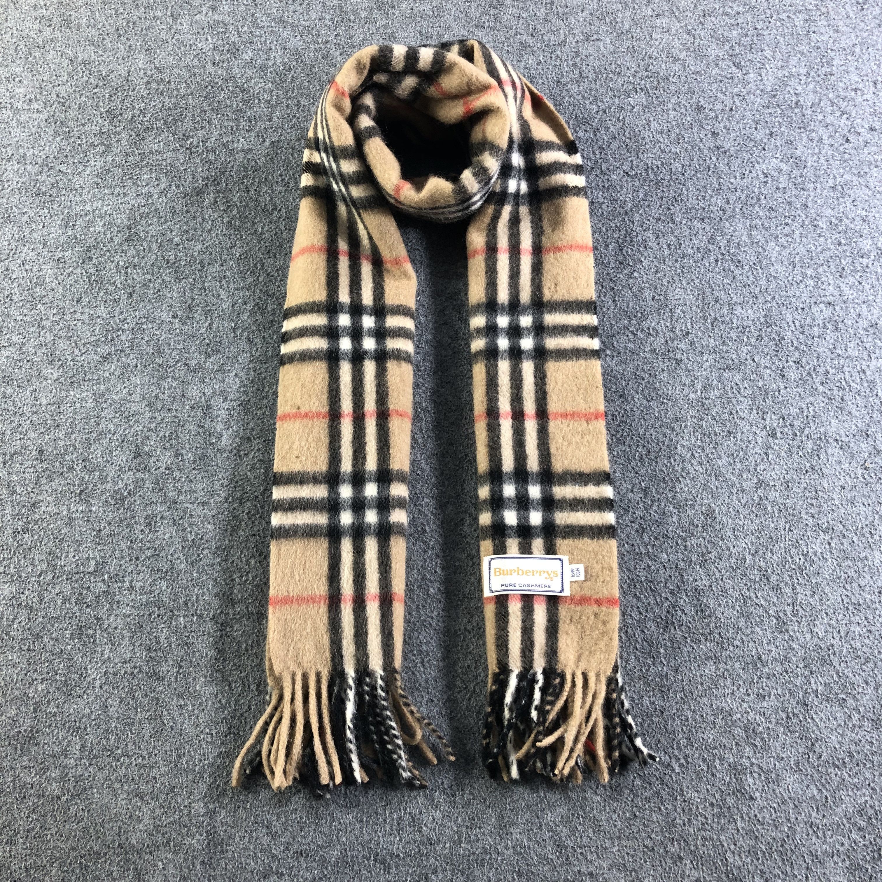 Burberry Burberrys Tan Nova Check Scarf Muffler Wool V2608 Size ONE SIZE - 1 Thumbnail