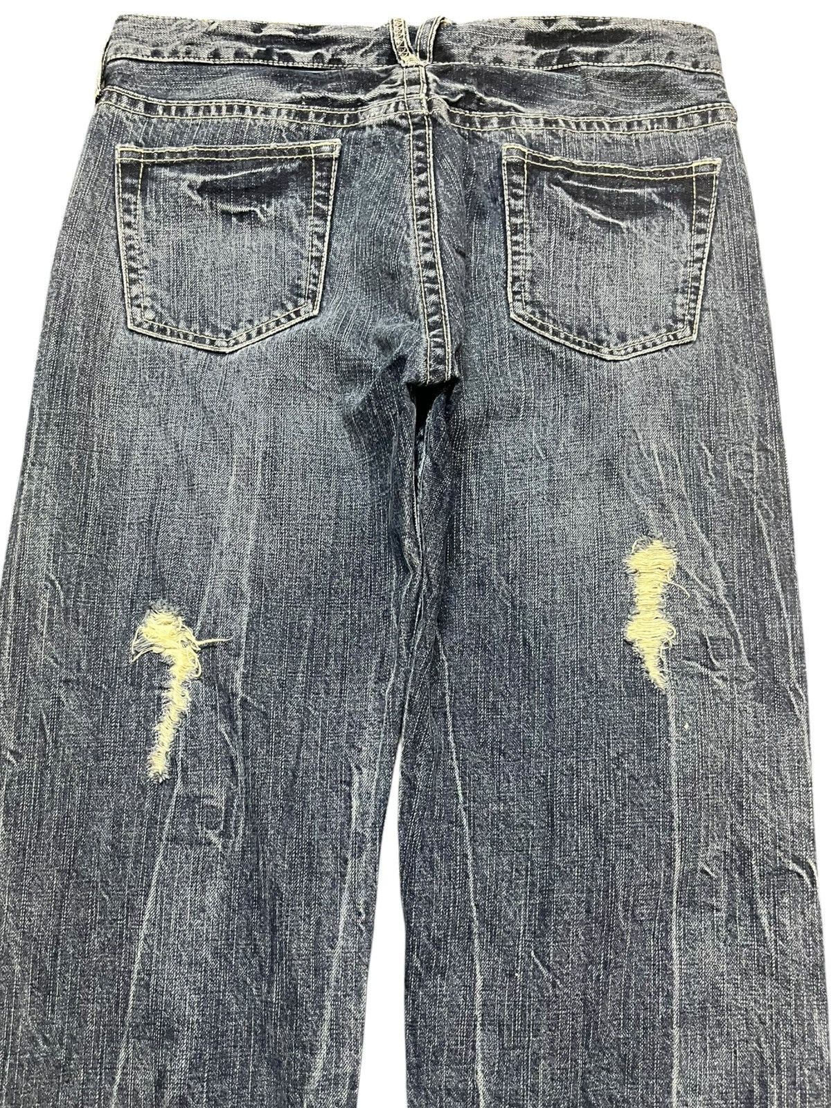 If Six Was Nine Vintage Japanese Brand Whiskers Grunge Distressed Denim Size US 31 - 8 Thumbnail