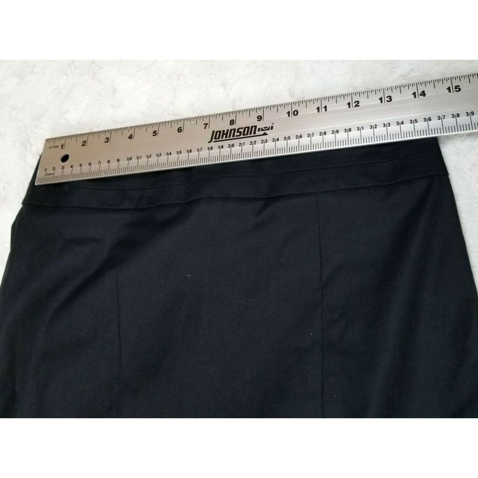 Loft Ann Taylor LOFT Womens Size 2 Black Stretch Career Pencil Skirt Double Slit Back Size 26" / US 2 / IT 38 - 5 Thumbnail