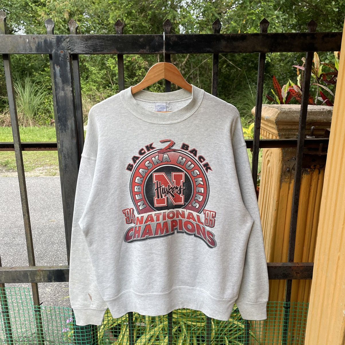 Salem Sportswear × Vintage 🔥Vintage 90s Salem Sportswear Nebraska Huskers Sweatshirts Size US M / EU 48-50 / 2 - 1 Thumbnail