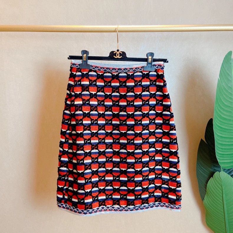 Gucci Colorful Logo Knitted Short Skirt- DMC