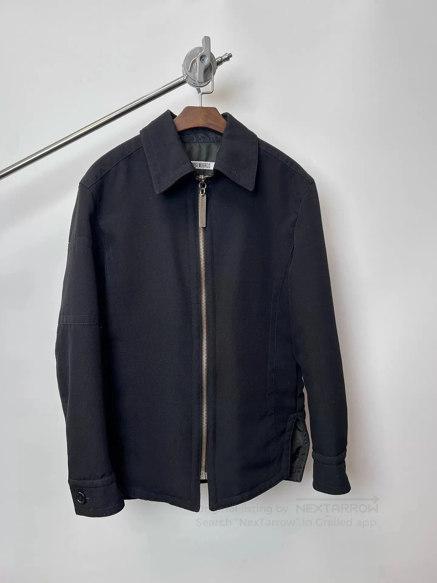 Dirk Bikkembergs Black Zip-Front Collared Jacket. Size US S / EU 44-46 / 1 - 1 Thumbnail