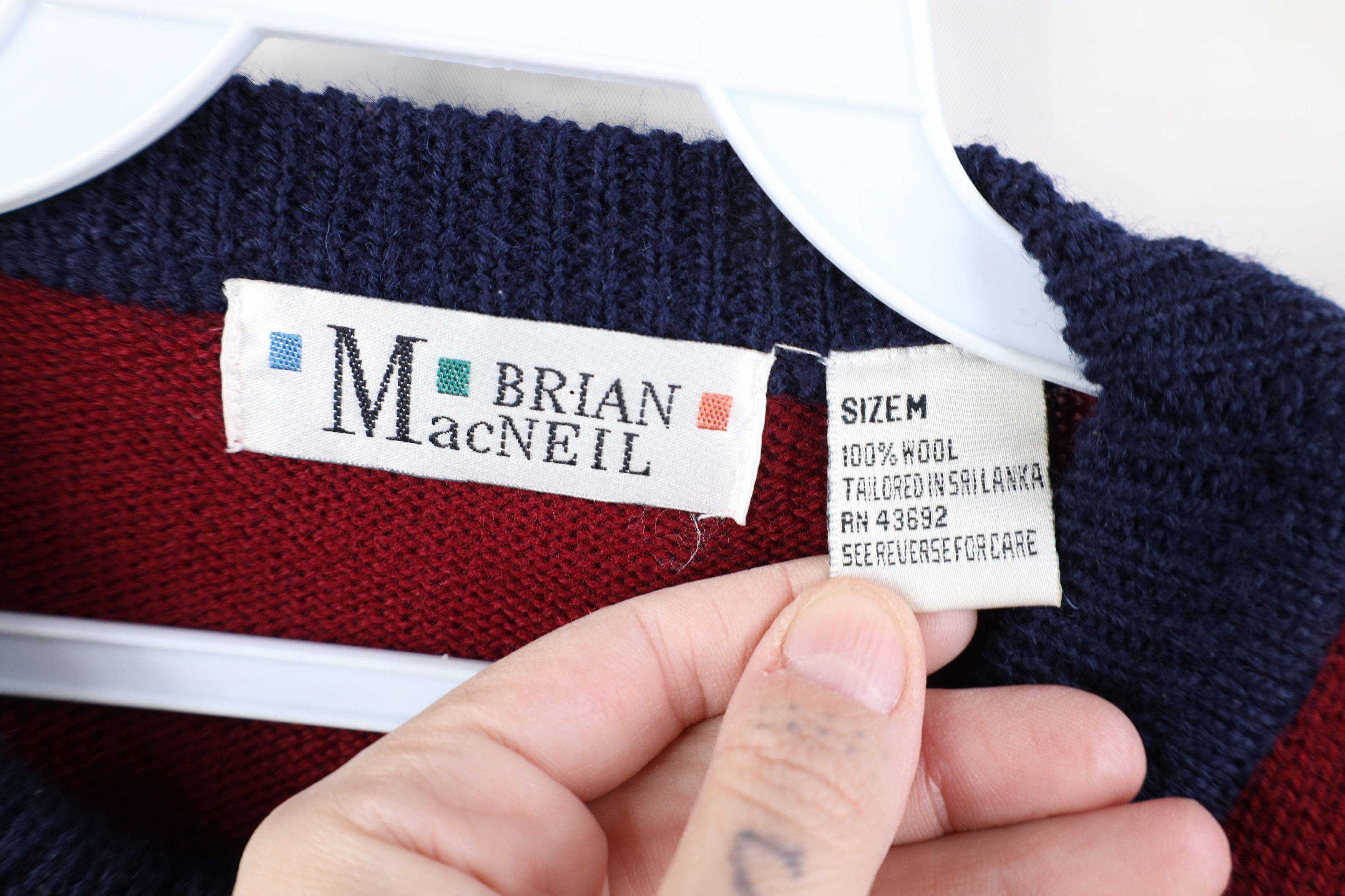 Vintage Vintage 90s Streetwear Wool Cable Knit Crewneck Sweater Size US M / EU 48-50 / 2 - 7 Thumbnail