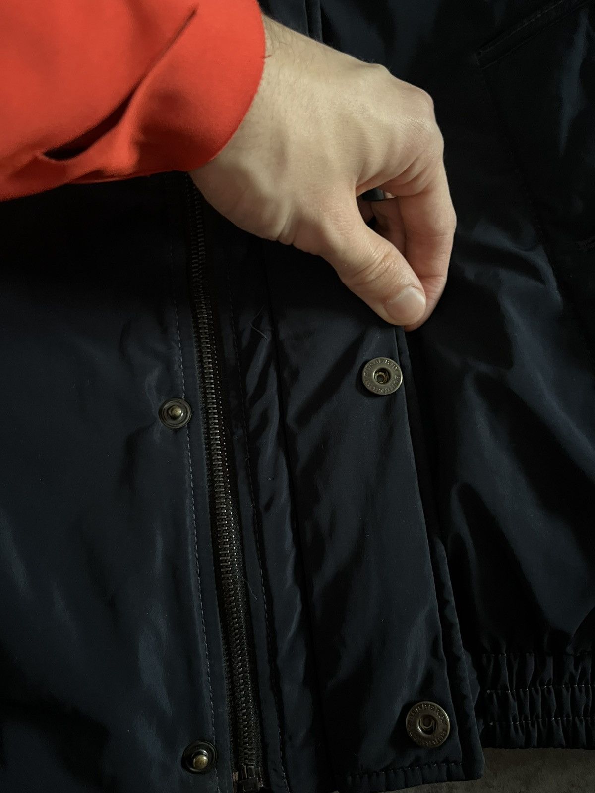 Burberry Burberry London Navy Bomber Jacket Nova Check Quilted Lining Size US M / EU 48-50 / 2 - 8 Thumbnail