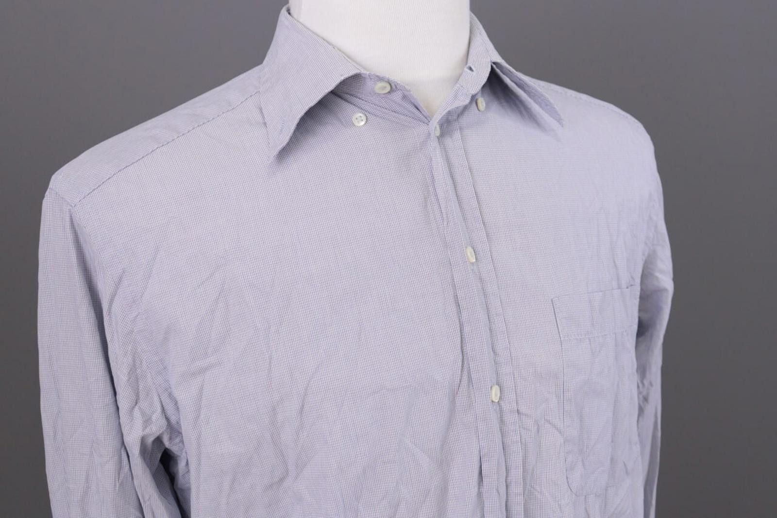 Armani Collezioni Armani Collezioni White Check Button Down Shirt Size 41 /16 Size US M / EU 48-50 / 2 - 8 Thumbnail