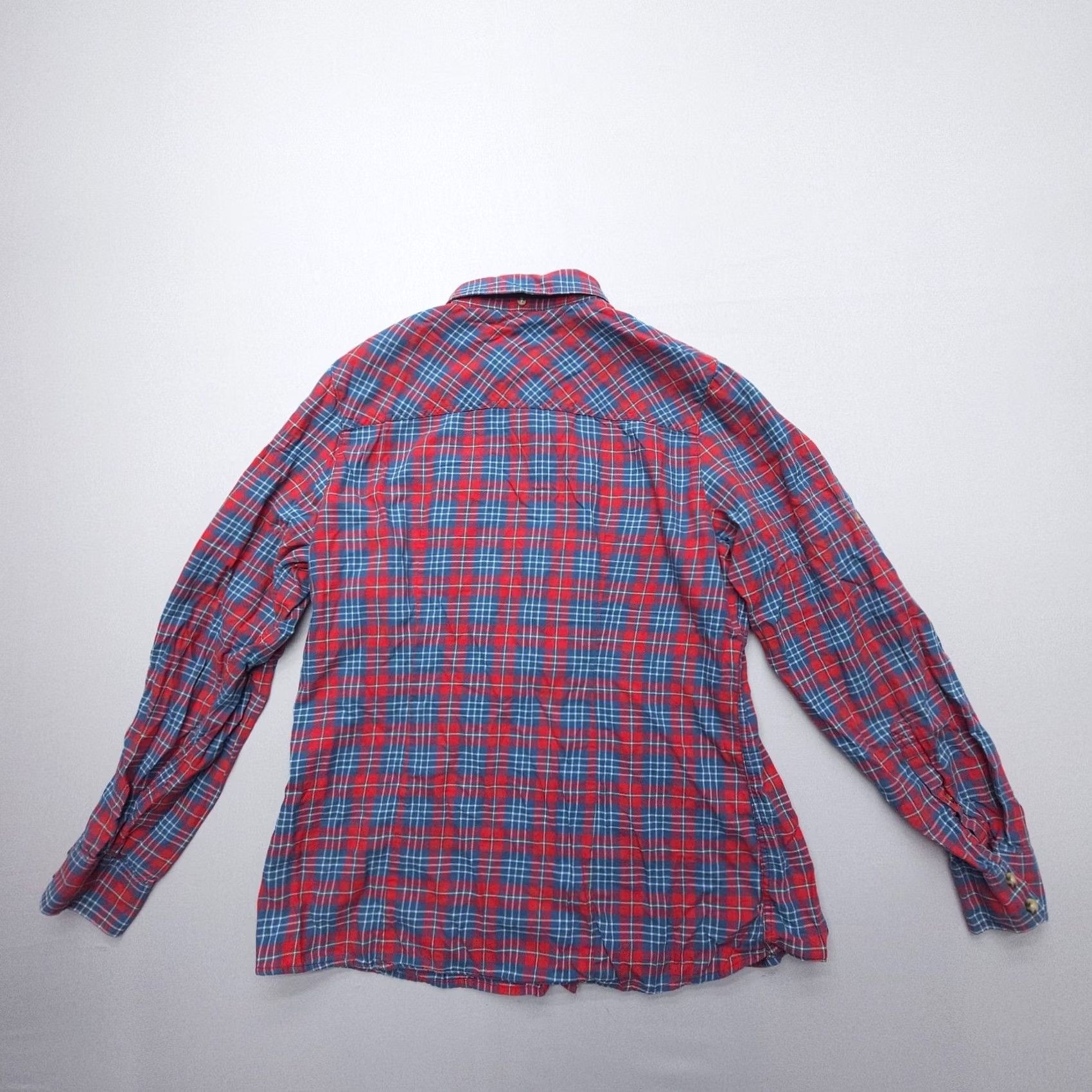 Vintage L.L. Bean Lightweight Flannel Shirt Womens Small Red Blue Plaid Button-Up Casual Size S / US 4 / IT 40 - 2 Thumbnail