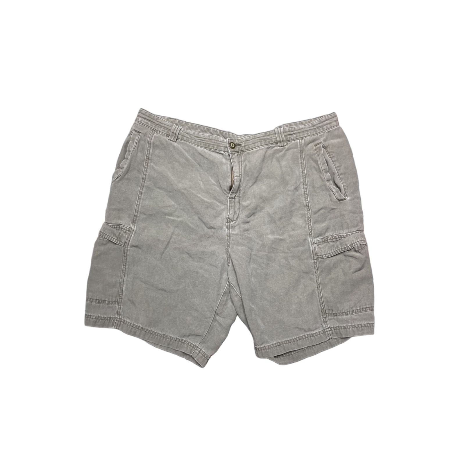Tommy Bahama Tommy Bahama Relax Cargo Shorts Men 42 Gray Flat Front Pockets Casual 9" Inseam EUC Mens Size US 41 - 1 Thumbnail