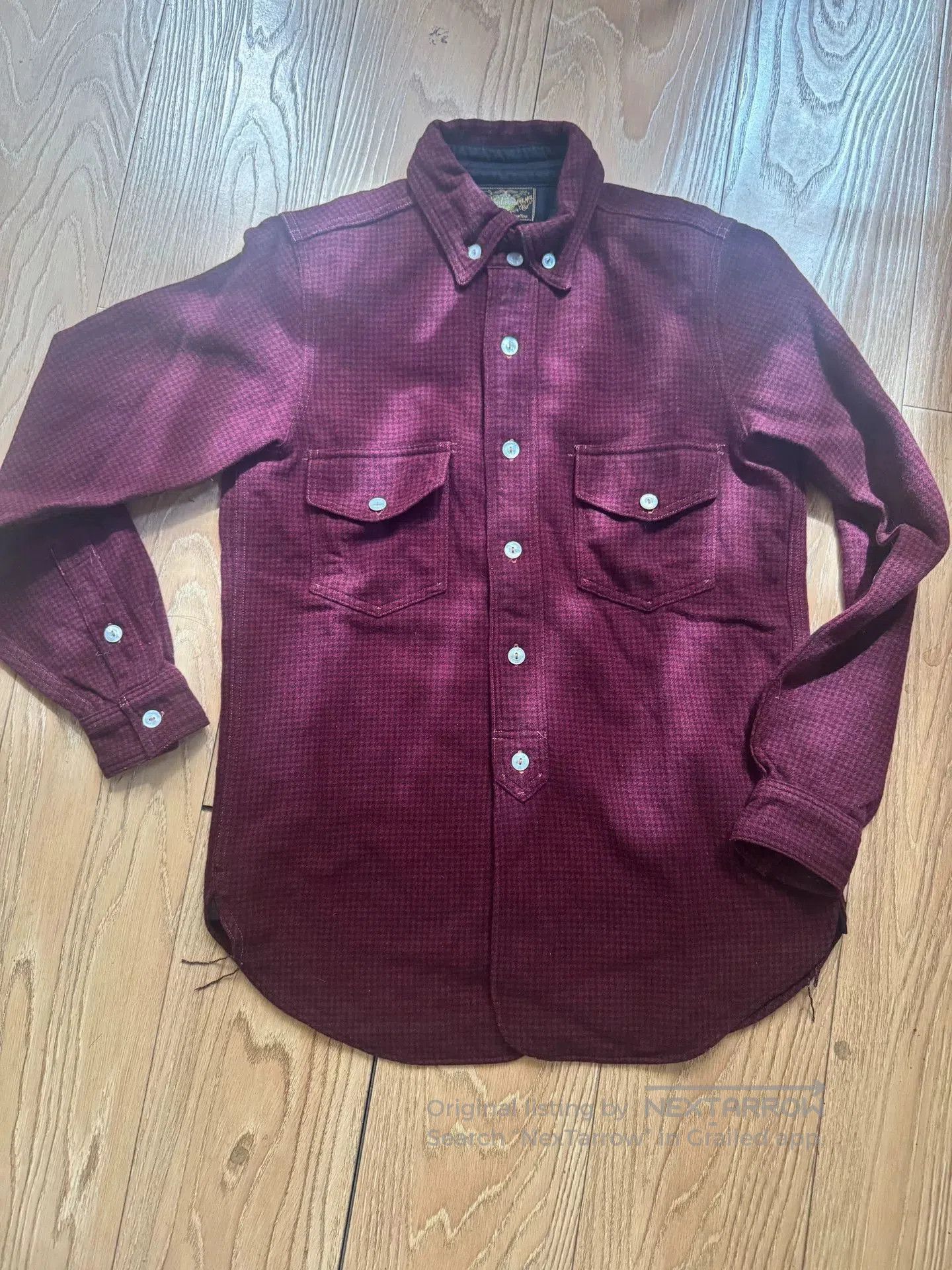 Freewheelers Heavyweight Red Wool Hunting Shirt. Size US L / EU 52-54 / 3 - 1 Thumbnail