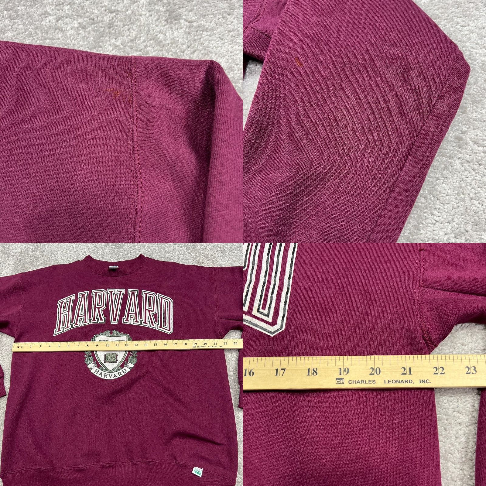 Vintage VINTAGE Discus Athletic Harvard Sweatshirt Adult Large Maroon Crewneck Cotton Blend USA Nike? Size US L / EU 52-54 / 3 - 8 Thumbnail