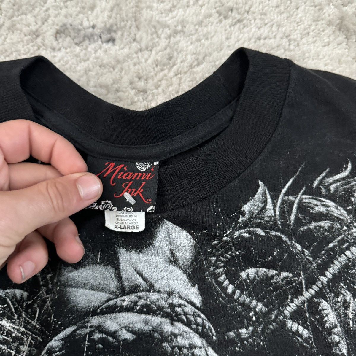 Affliction × Vintage Vintage y2k Miami ink affliction style cybergoth black tee Size US XL / EU 56 / 4 - 2 Thumbnail