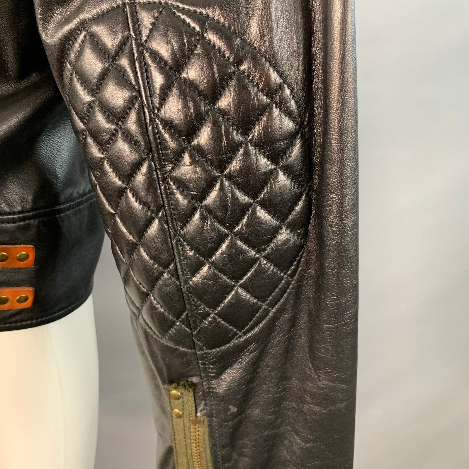 Paul Smith PAUL SMITH Size M Black Leather Quilted Biker Jacket Size US M / EU 48-50 / 2 - 5 Thumbnail