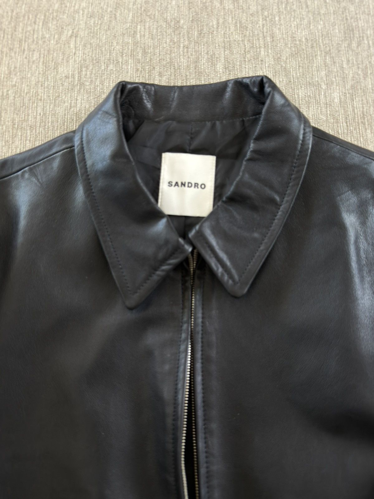Sandro NWT Sandro Leather Zip Up Jacket Medium $1585 Size US M / EU 48-50 / 2 - 2 Thumbnail