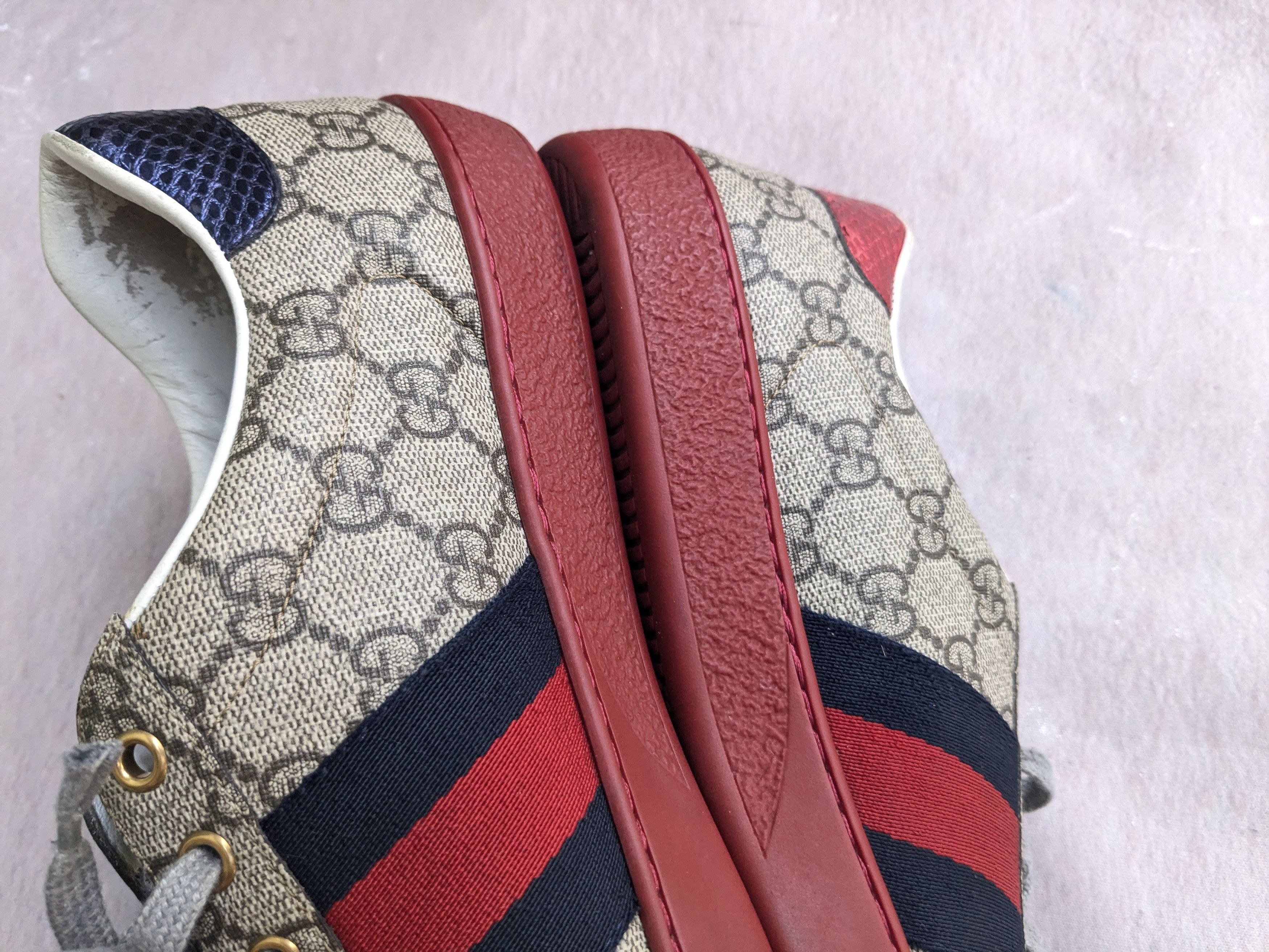 Gucci Gucci Ace Sneakers 10 Canvas Monogram Supreme Low Tops Size US 10 / EU 43 - 11 Thumbnail