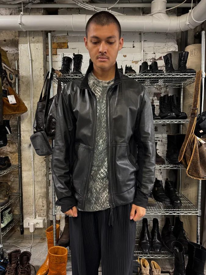 EMPORIO ARMANI レザージャケット ブラック 48 Emporio Armani SS2011 Emporio Armani Black Leather Jacket | Grailed