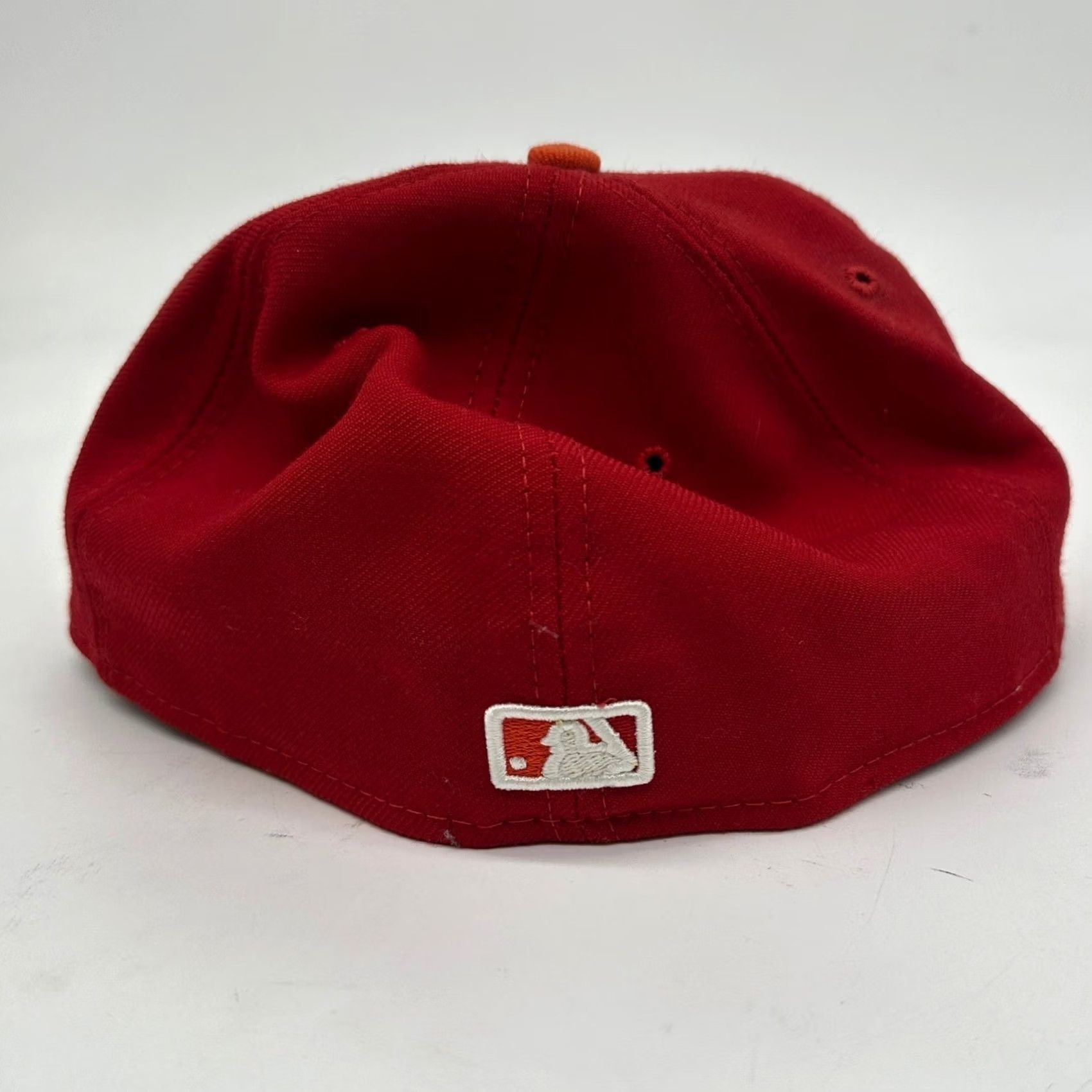 New Era VINTAGE New Era BasebalL Hat 7-5/8 Red Embroidered NY Yankees Mens Cap MLB Wool Outdoor Adjustable Men Size ONE SIZE - 2 Thumbnail