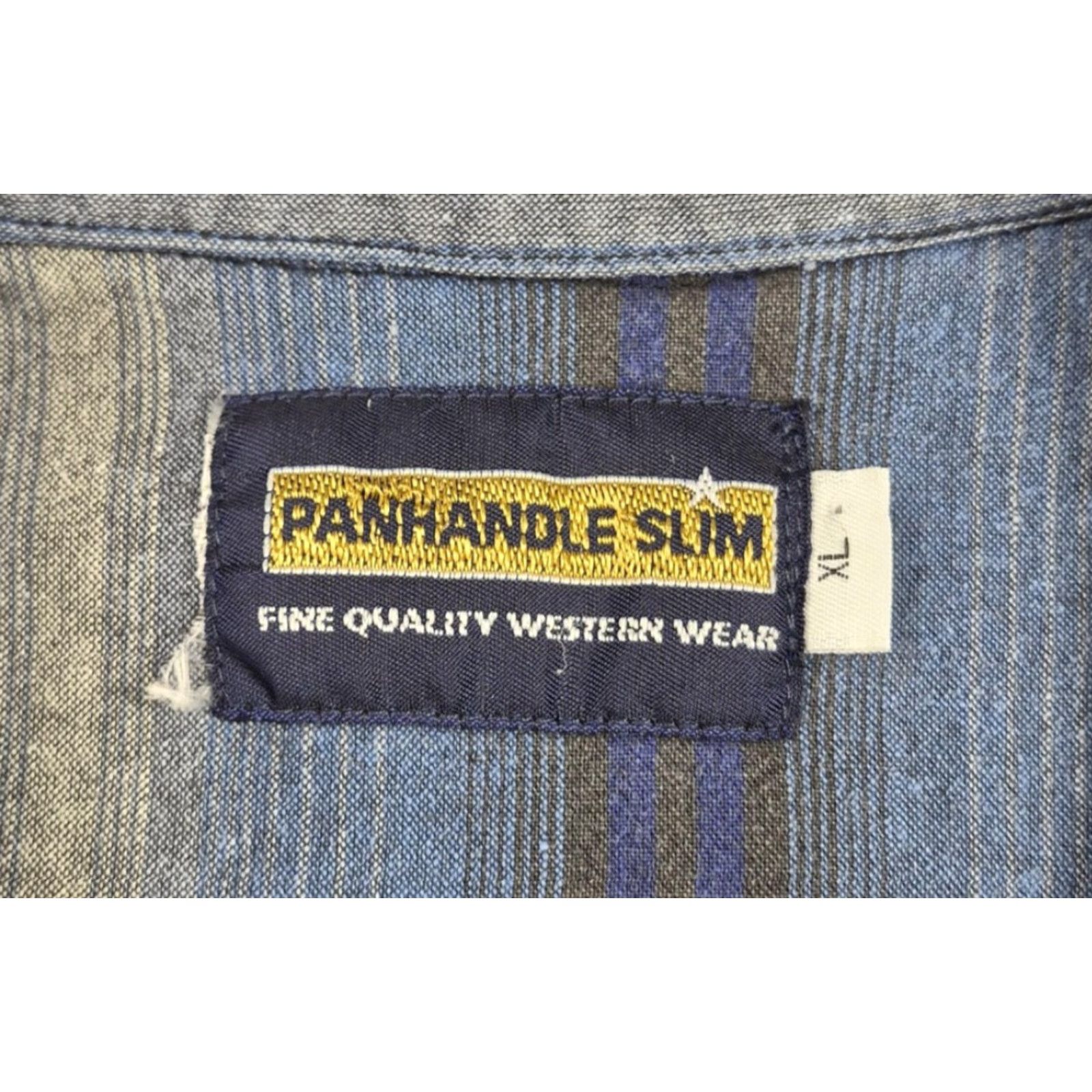 Vintage VINTAGE Panhandle Slim Shirt Mens XL Blue Striped Western Pearl Snap Long Sleeve Cowboy Size US XL / EU 56 / 4 - 5 Thumbnail