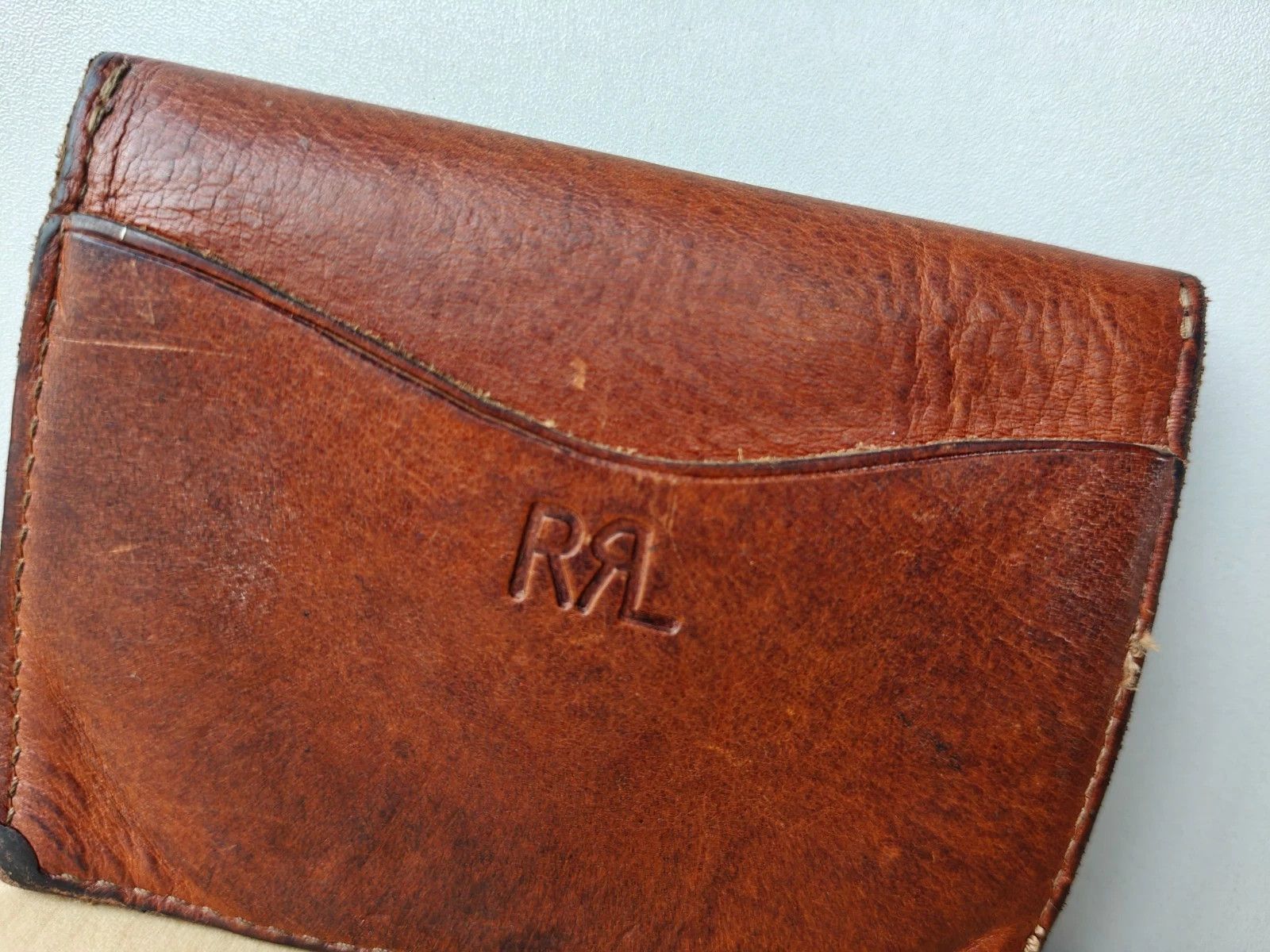 RRL Ralph Lauren Double RL Concho Leather Card Case FTP - 5003 Size ONE SIZE - 5 Thumbnail
