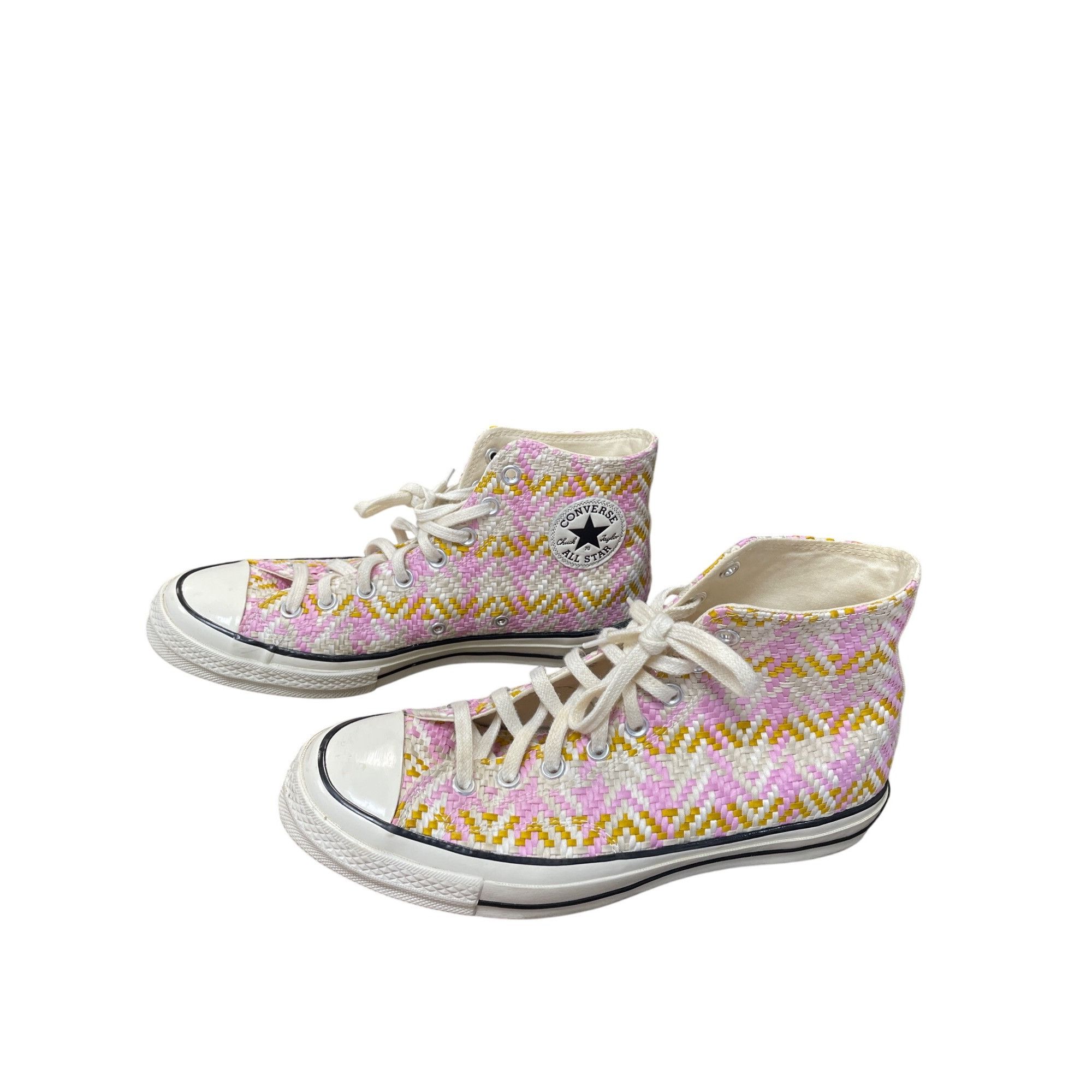 Converse Converse Chuck Taylor All Star Woven High Pink yellow mens 9 Size US 9 / EU 42 - 3 Thumbnail