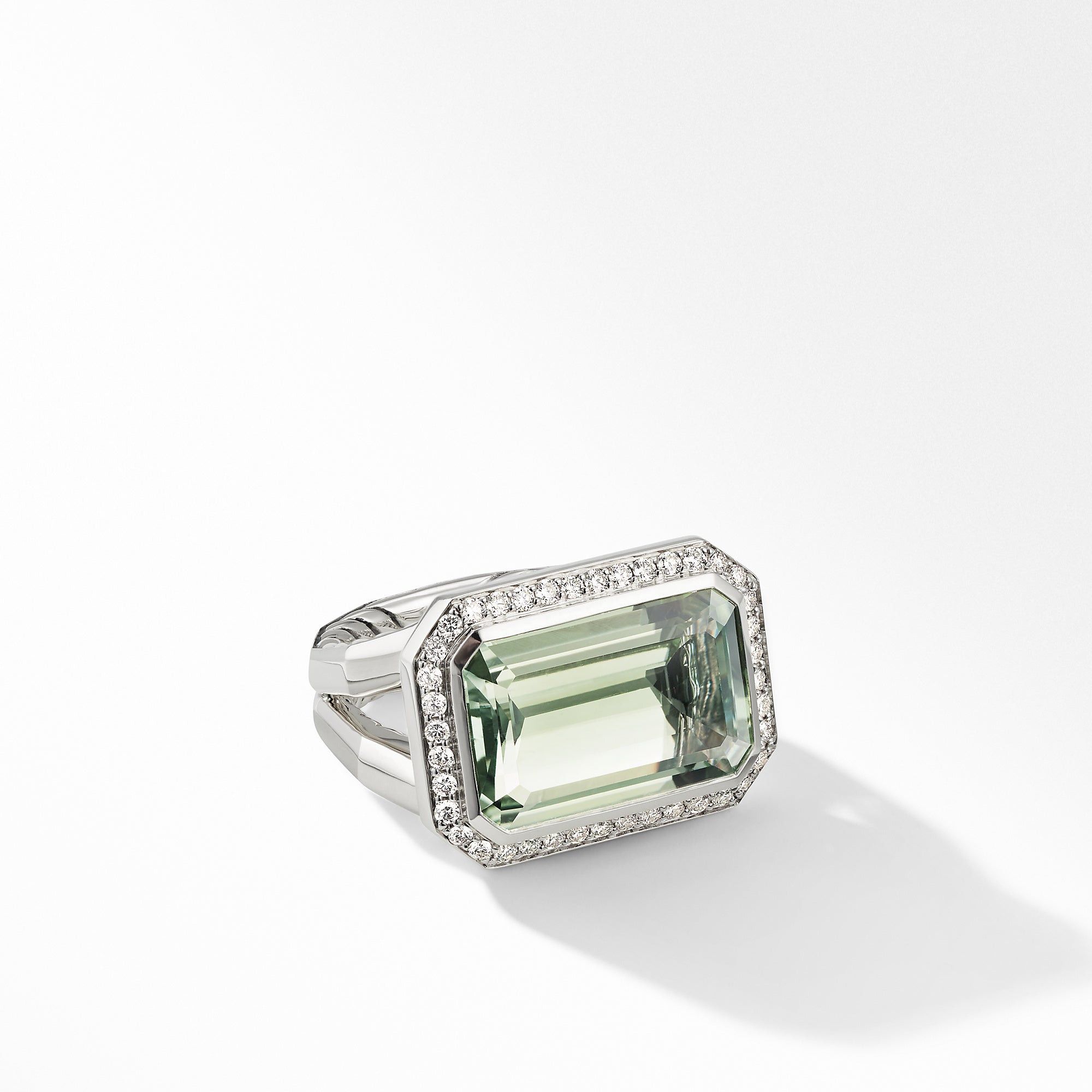 David Yurman o1w1db10325 Novella Statement Ring with Prasiolite Diamonds Size ONE SIZE - 1 Thumbnail