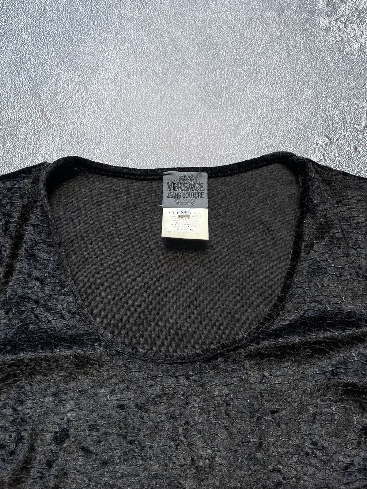 Versace Jeans Couture × Vintage Versace VNTG Textured Long Sleeve Top Sweater Size M / US 6-8 / IT 42-44 - 5 Thumbnail