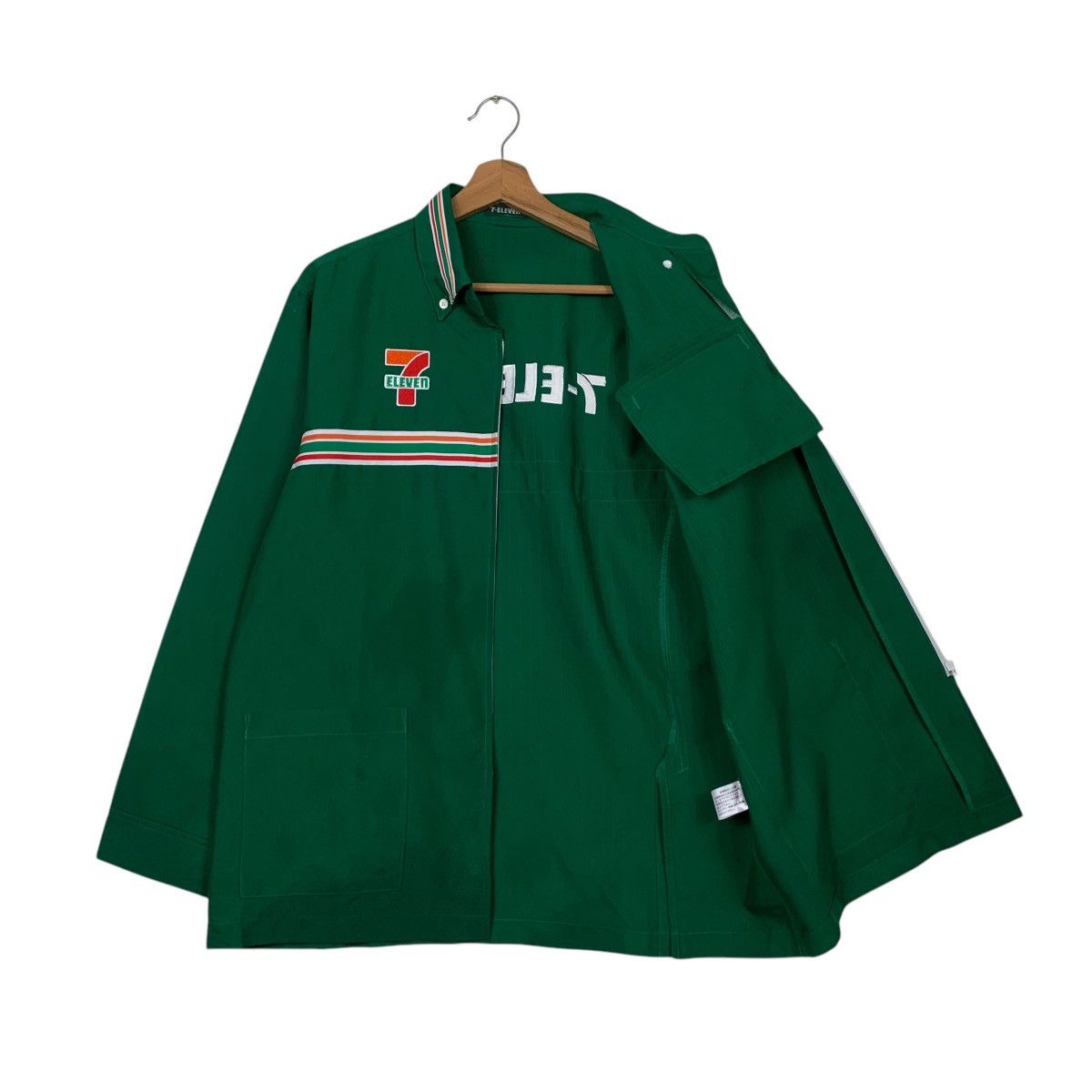 Vintage 7-ELEVEN Green Long Sleeve Work Uniform Jacket #2540-C115 Size US L / EU 52-54 / 3 - 9 Thumbnail