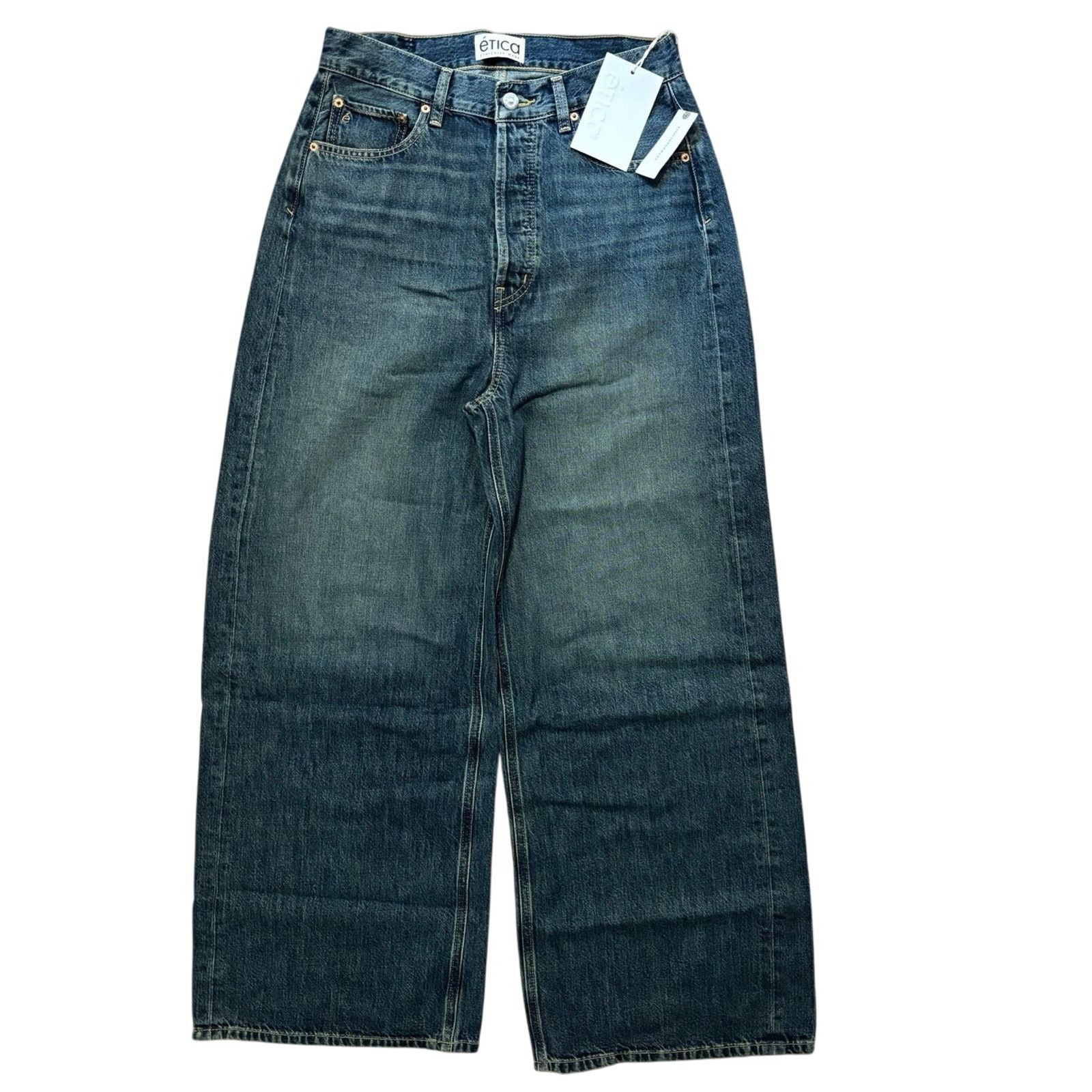 ETICA NWT Etica X Anthropologie Marley Ultra High Baggy Jean 29 Size 29" - 4 Thumbnail
