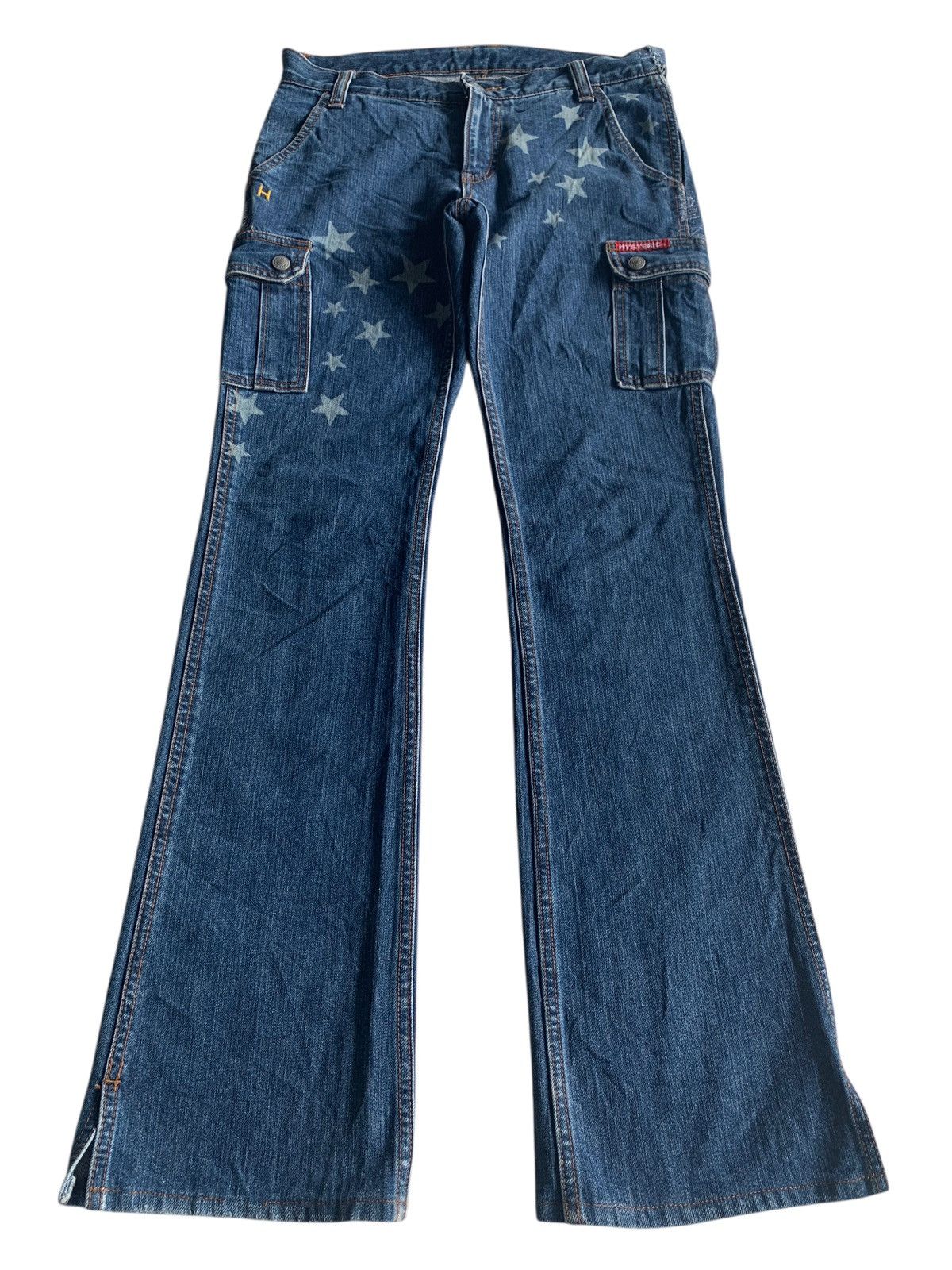 Kapital RARE💥HYSTERIC GLAMOUR STAR FLARED REPAIRED DISTRESSED DENIM Size US 30 / EU 46 - 3 Thumbnail